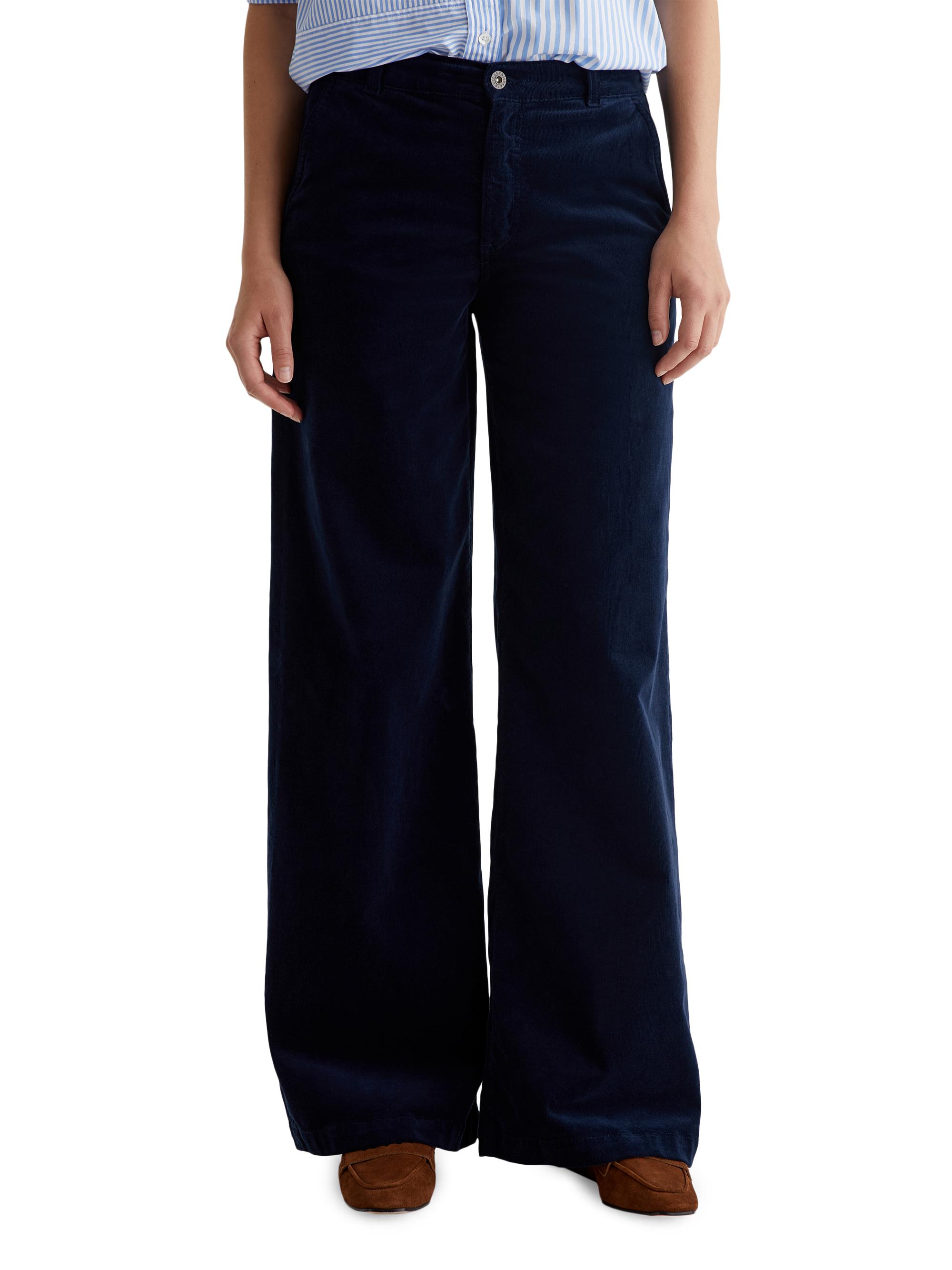 AG Jeans Women's Stella Mid-Rise Corduroy Palazzo Pants - Deep Trenches