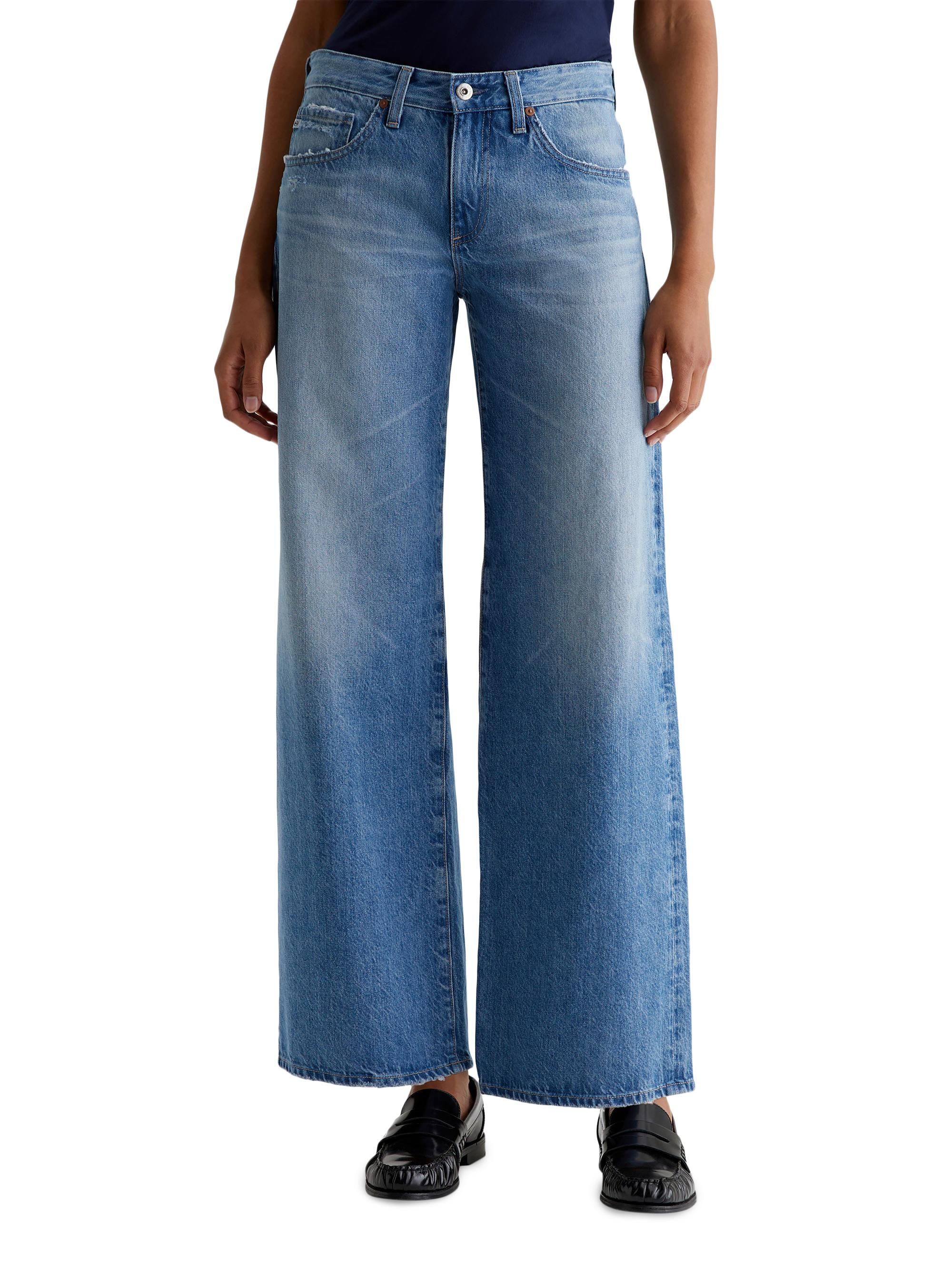 AG Jeans Women's Adria Mid-Rise Wide-Leg Jeans - Stockholm