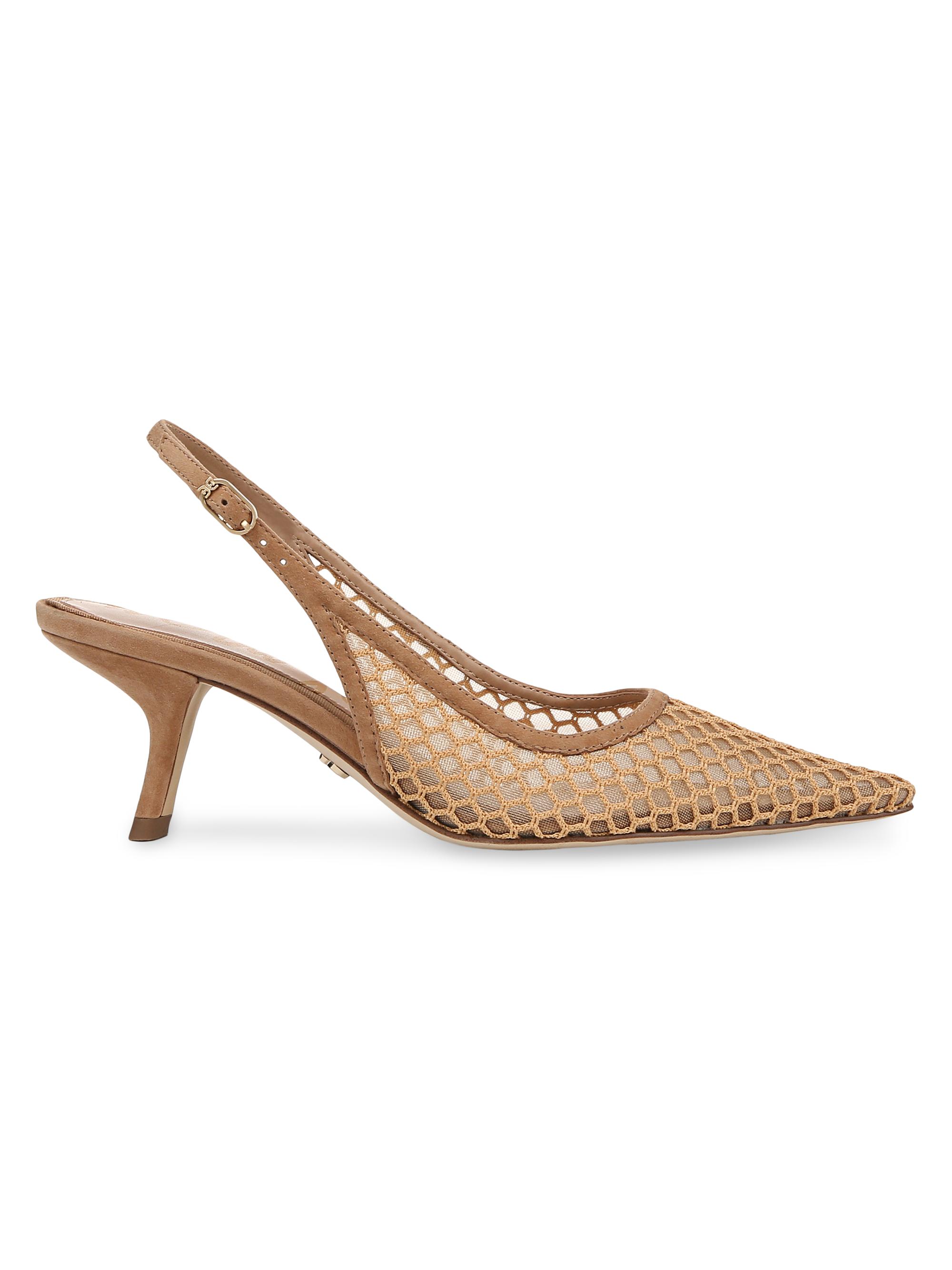 Sam Edelman Women's Bianka 65MM Mesh Slingback Pumps - Hazelwood