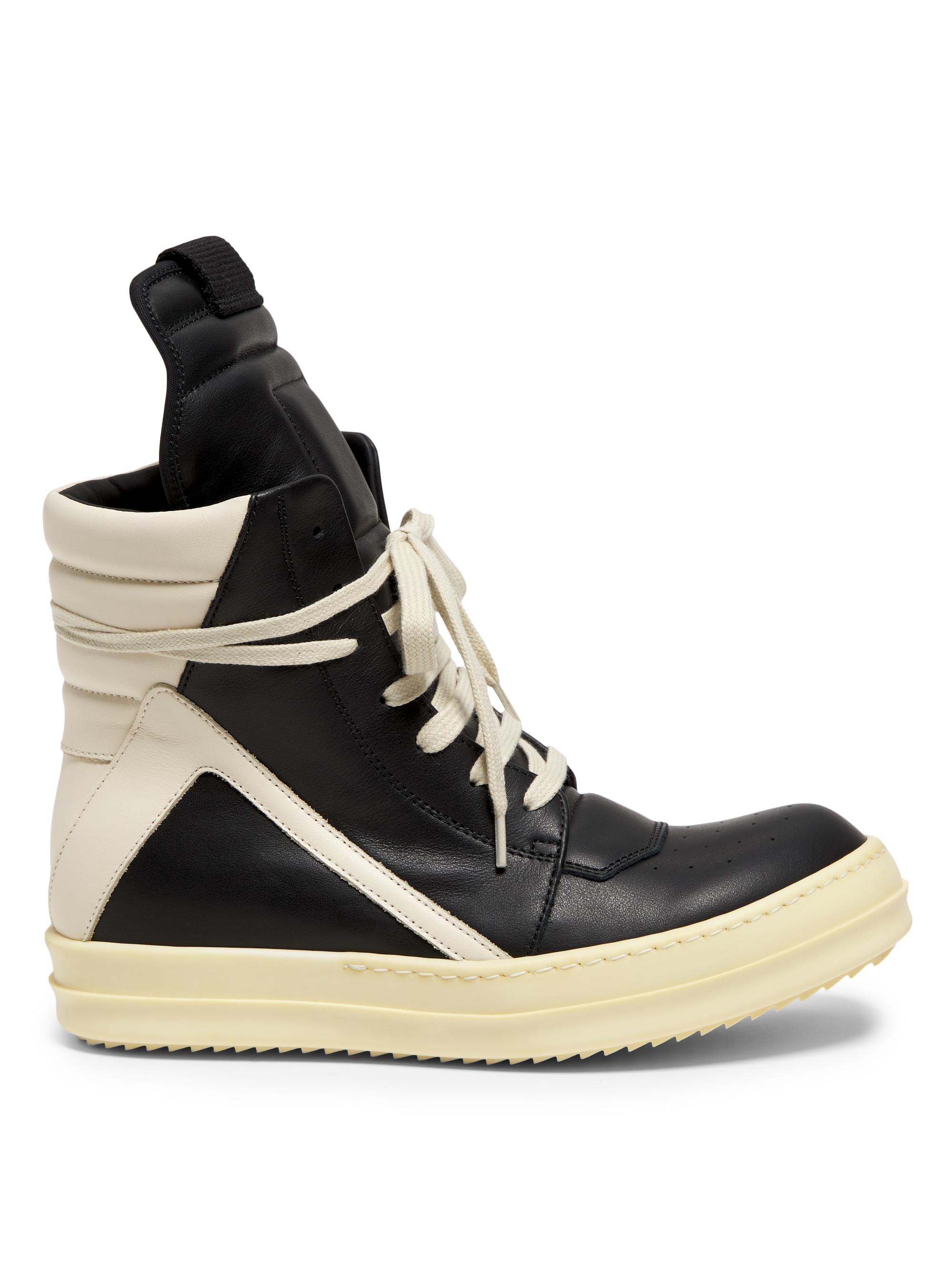 Rick Owens Geobasket Leather High-Top Sneakers | Saks Fifth Avenue