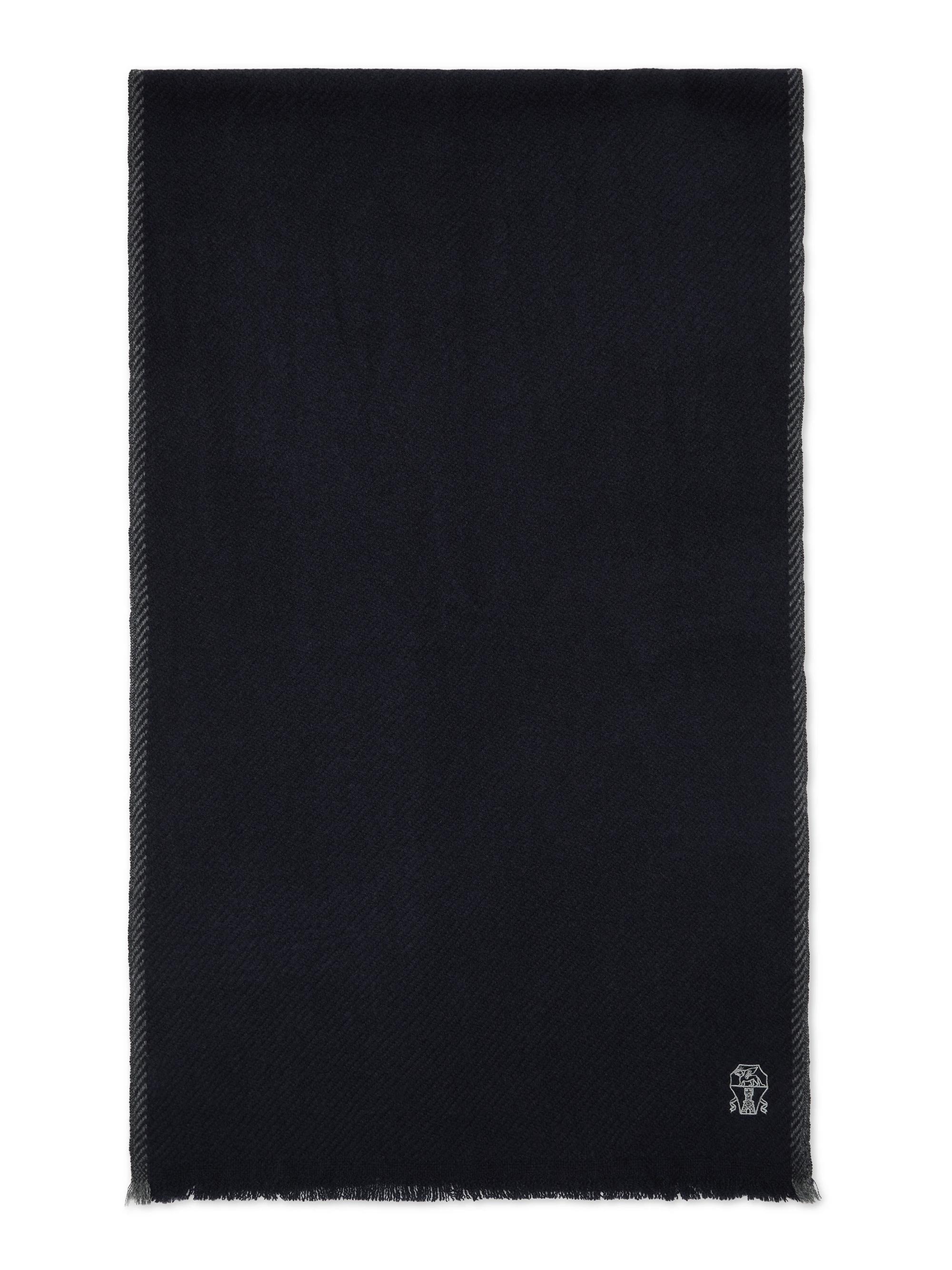Brunello Cucinelli Men's Cashmere Scarf - Navy Blue