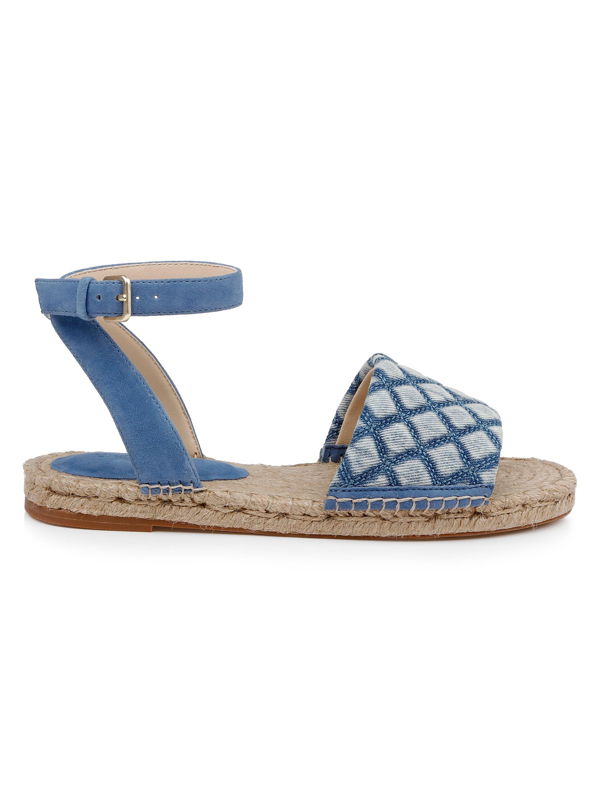 L'AGENCE Women's Grece Denim Espadrilles - Light Denim