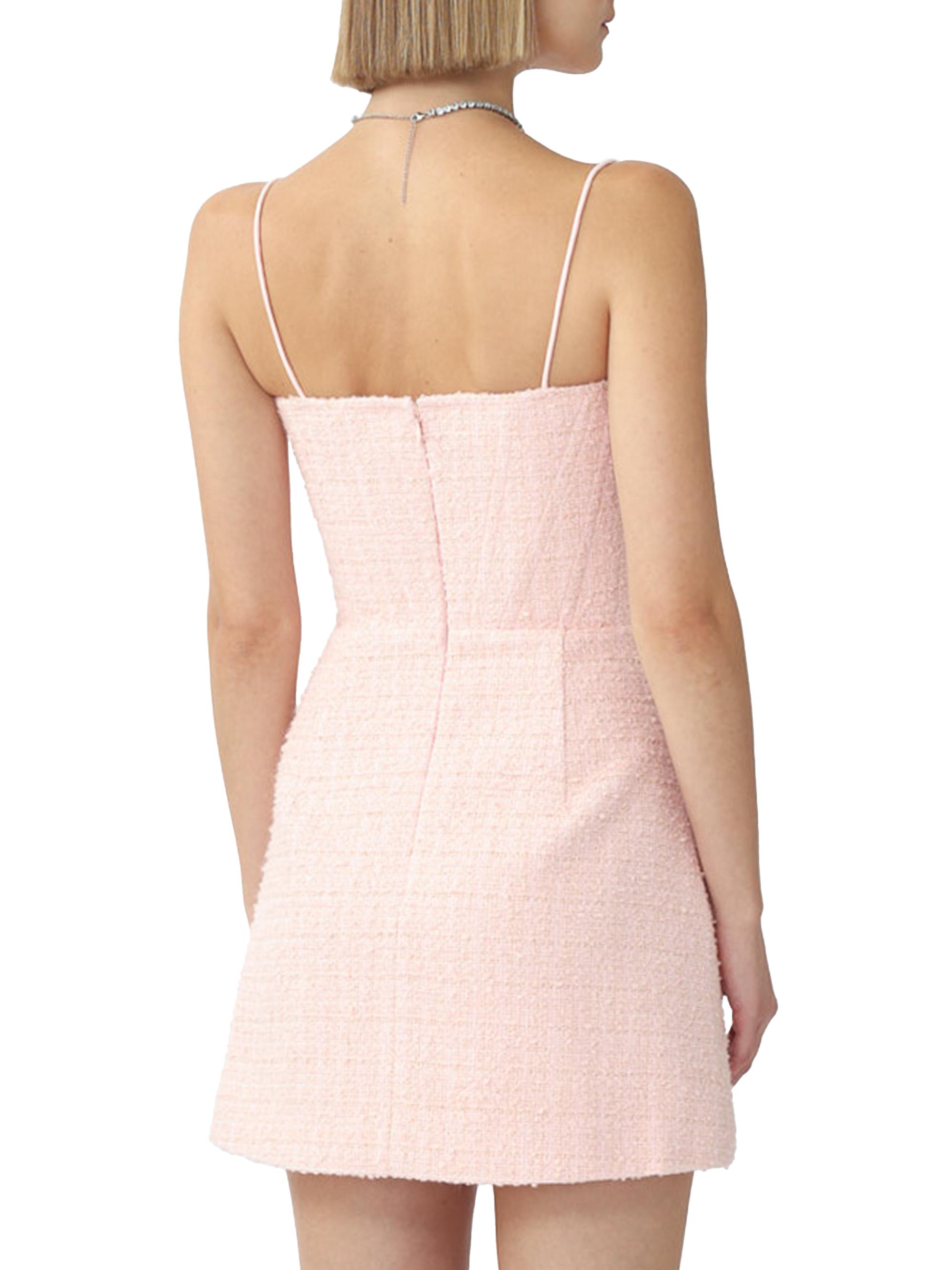 SAU LEE Andi Tweed Mini Dress, Pastel Pink / 8