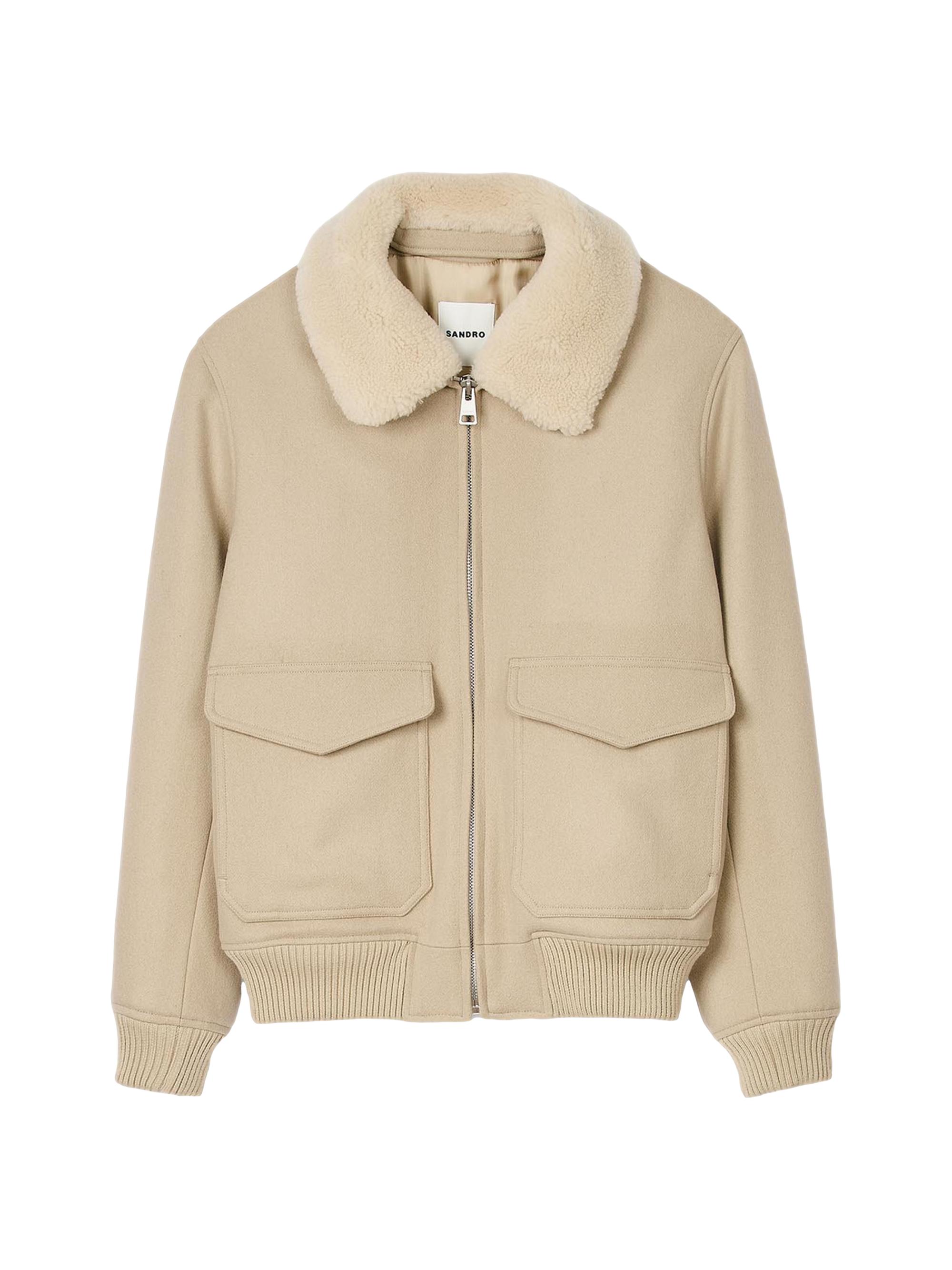 Sandro Men's Zip Up Jacket - Navy Blue