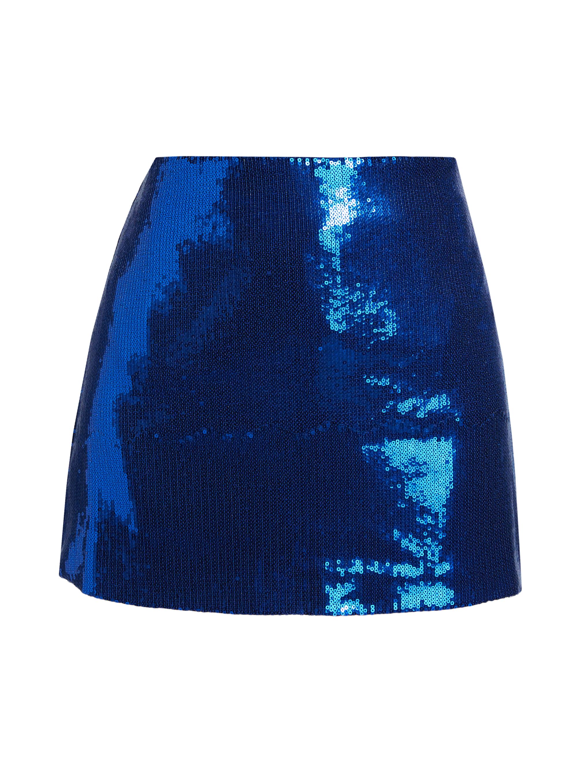 BruceGlen Women's Sequined Miniskirt - Blue