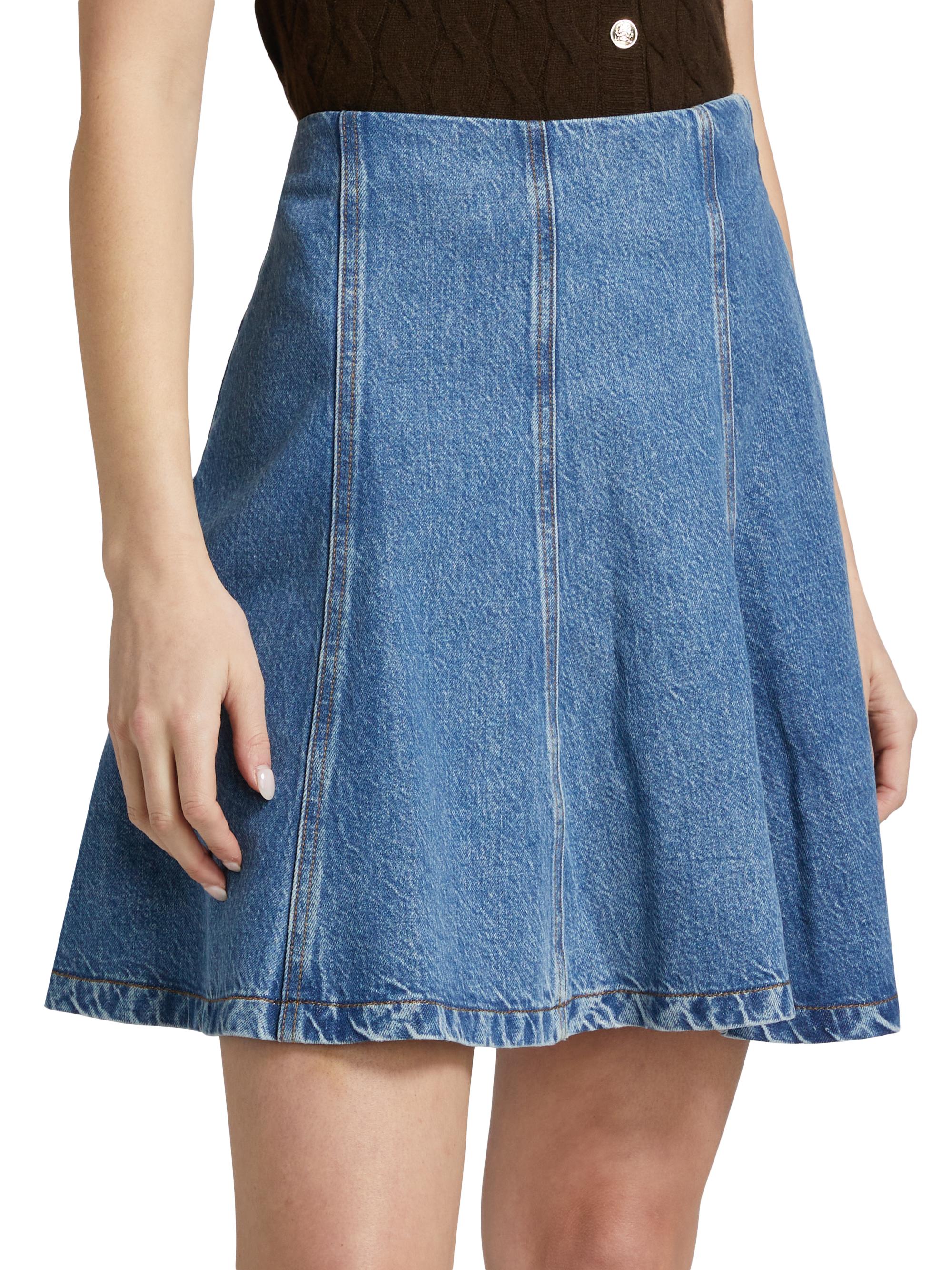 Frame The Sway Denim Miniskirt | Saks Fifth Avenue