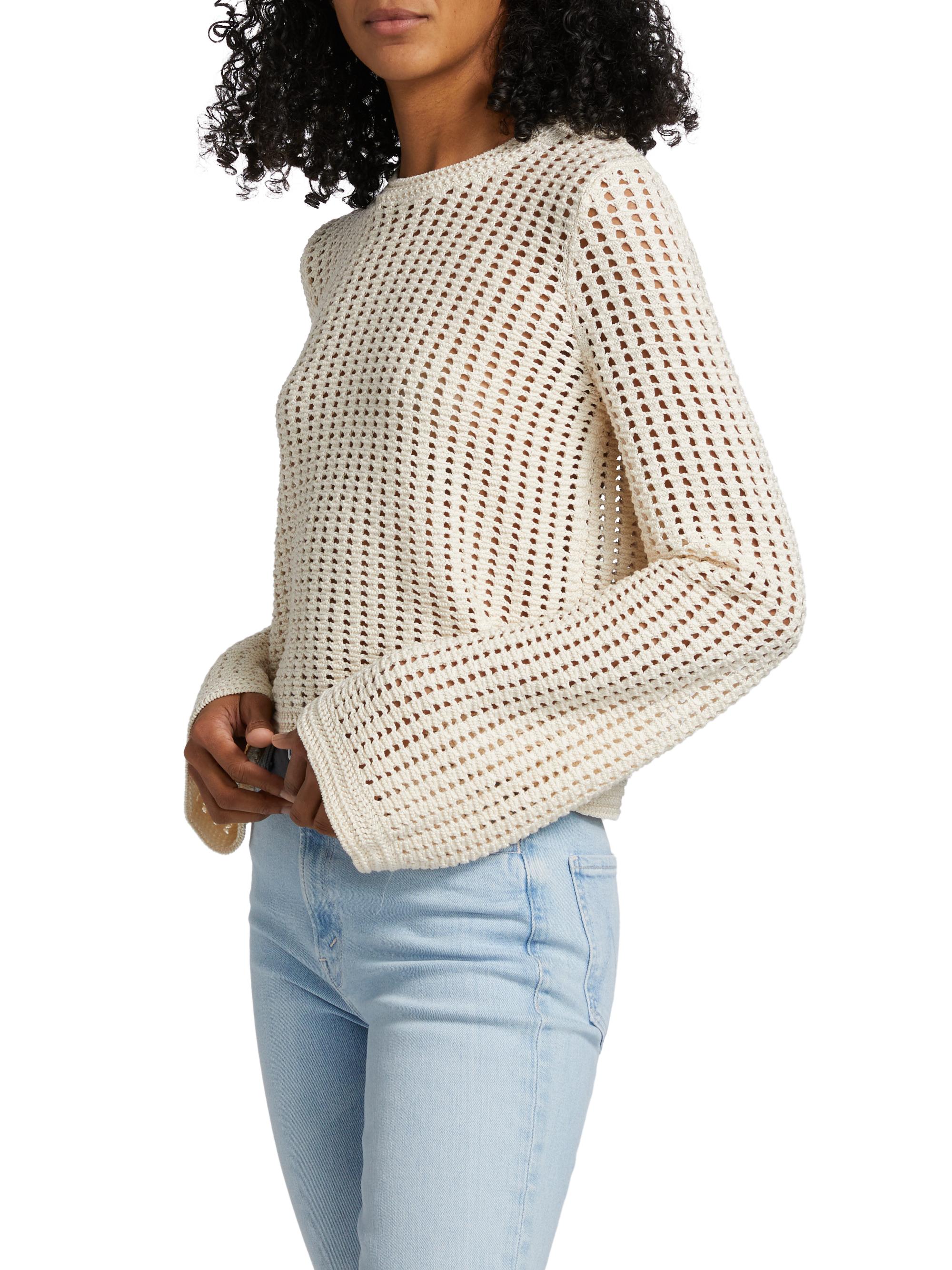 Frame The Crochet Bell Sweater | Saks Fifth Avenue
