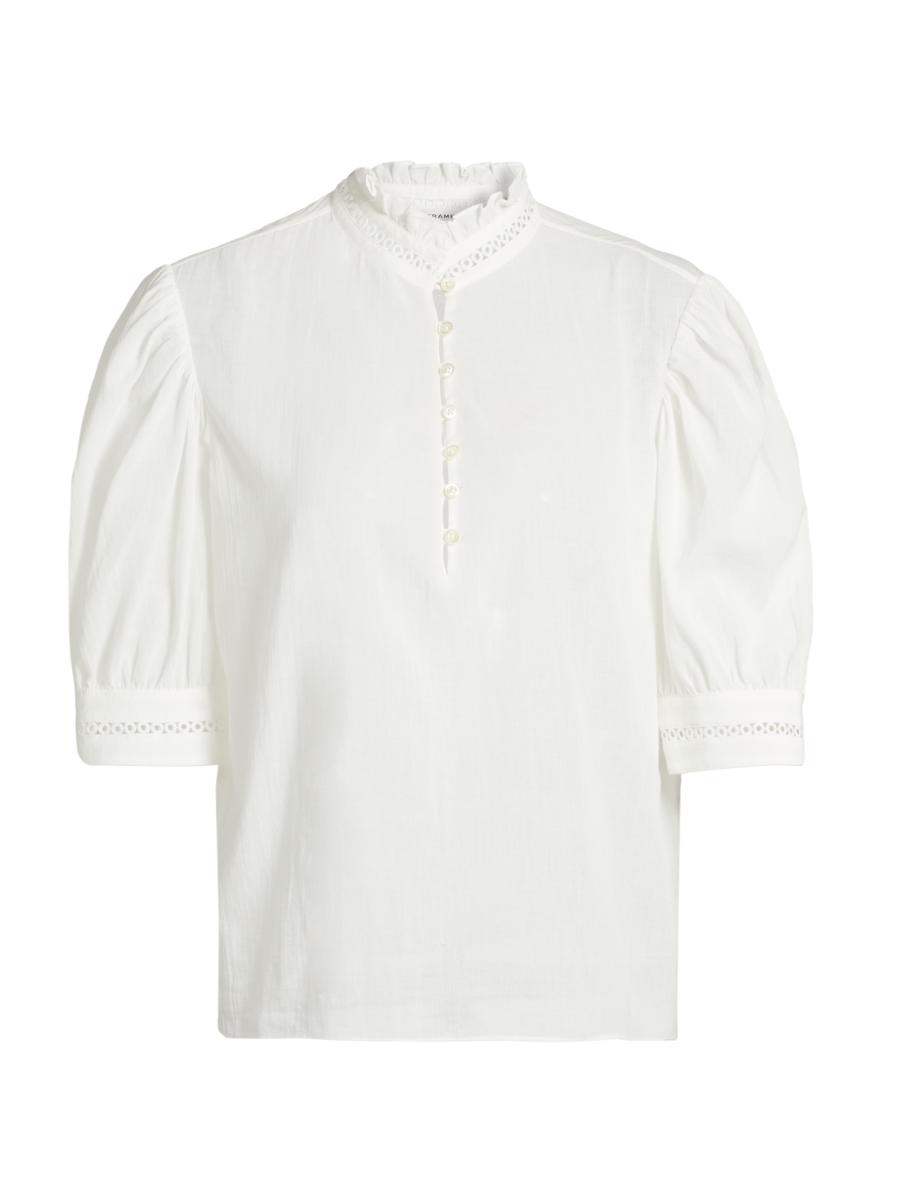 Frame Ruffle Collar Top | Saks Fifth Avenue