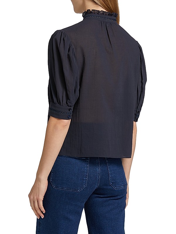 Shop Frame Ruffle Collar Top | Saks Fifth Avenue Shop Frame Ruffle Collar Top | Saks Fifth Avenue