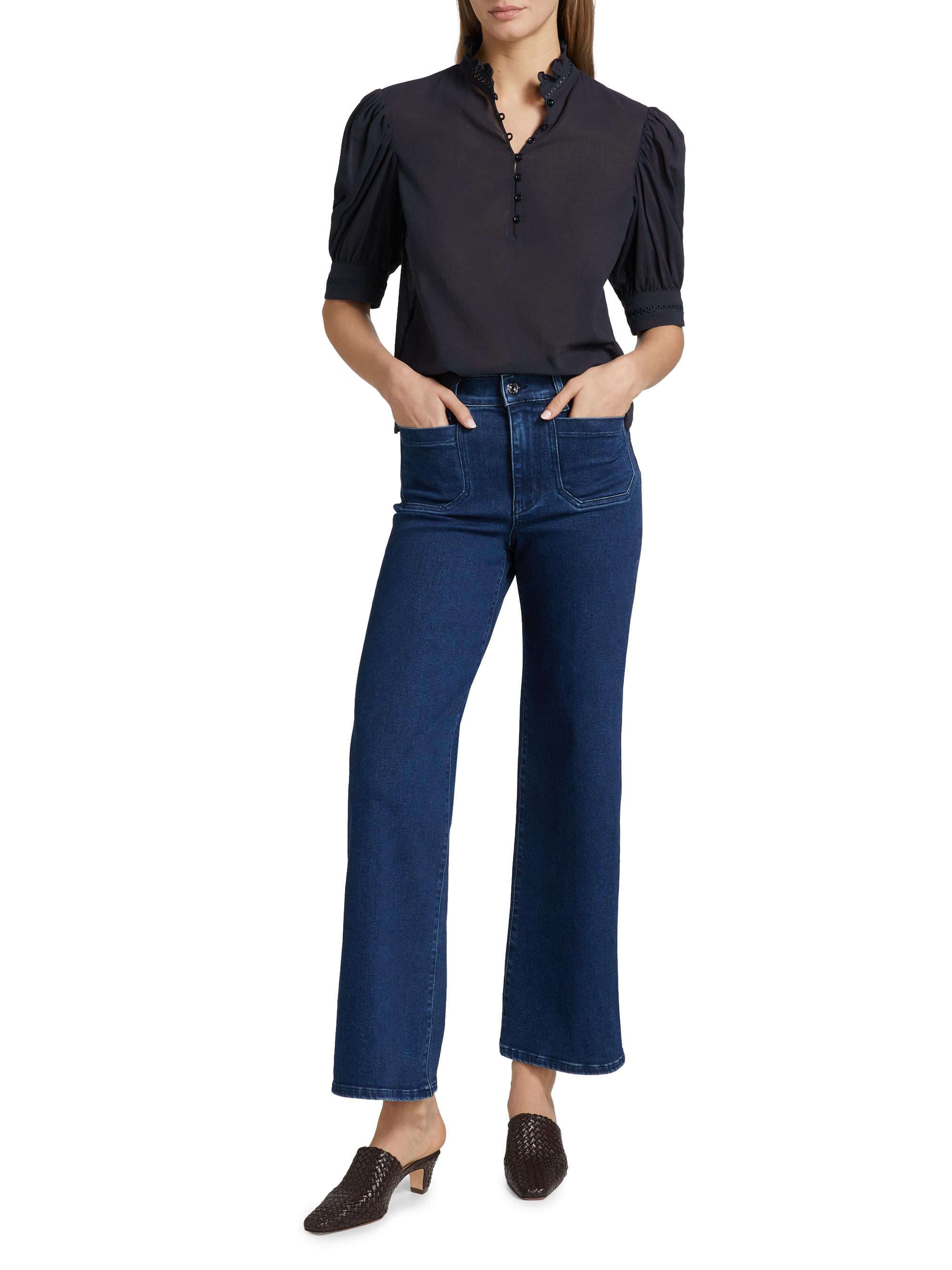 Frame Ruffle Collar Top | Saks Fifth Avenue