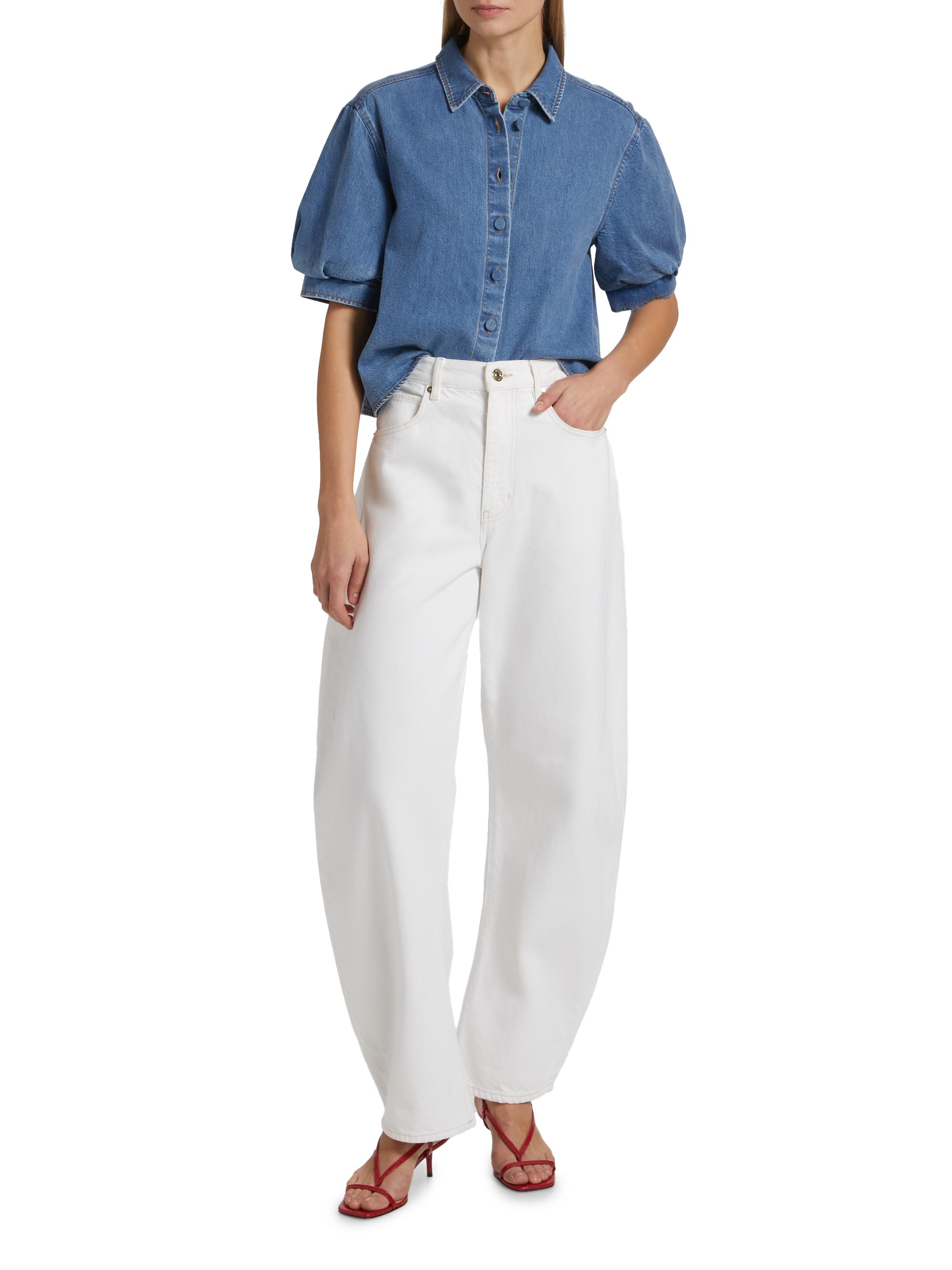 らむ ページ Frame The Billow Sleeve Denim Shirt | Saks Fifth Avenue