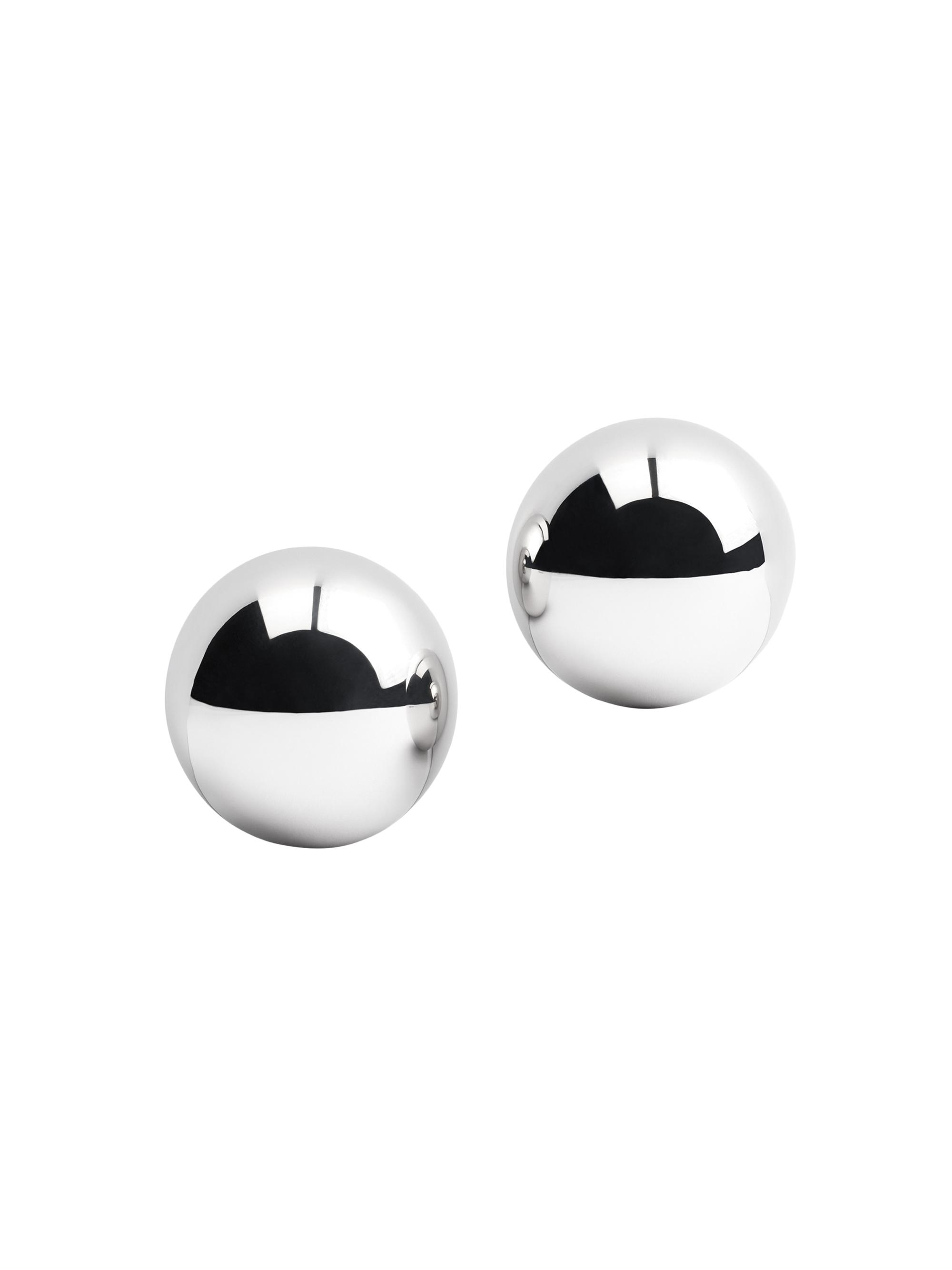Jacquemus Men's Les Boucles Salon Stud Earrings - Silver