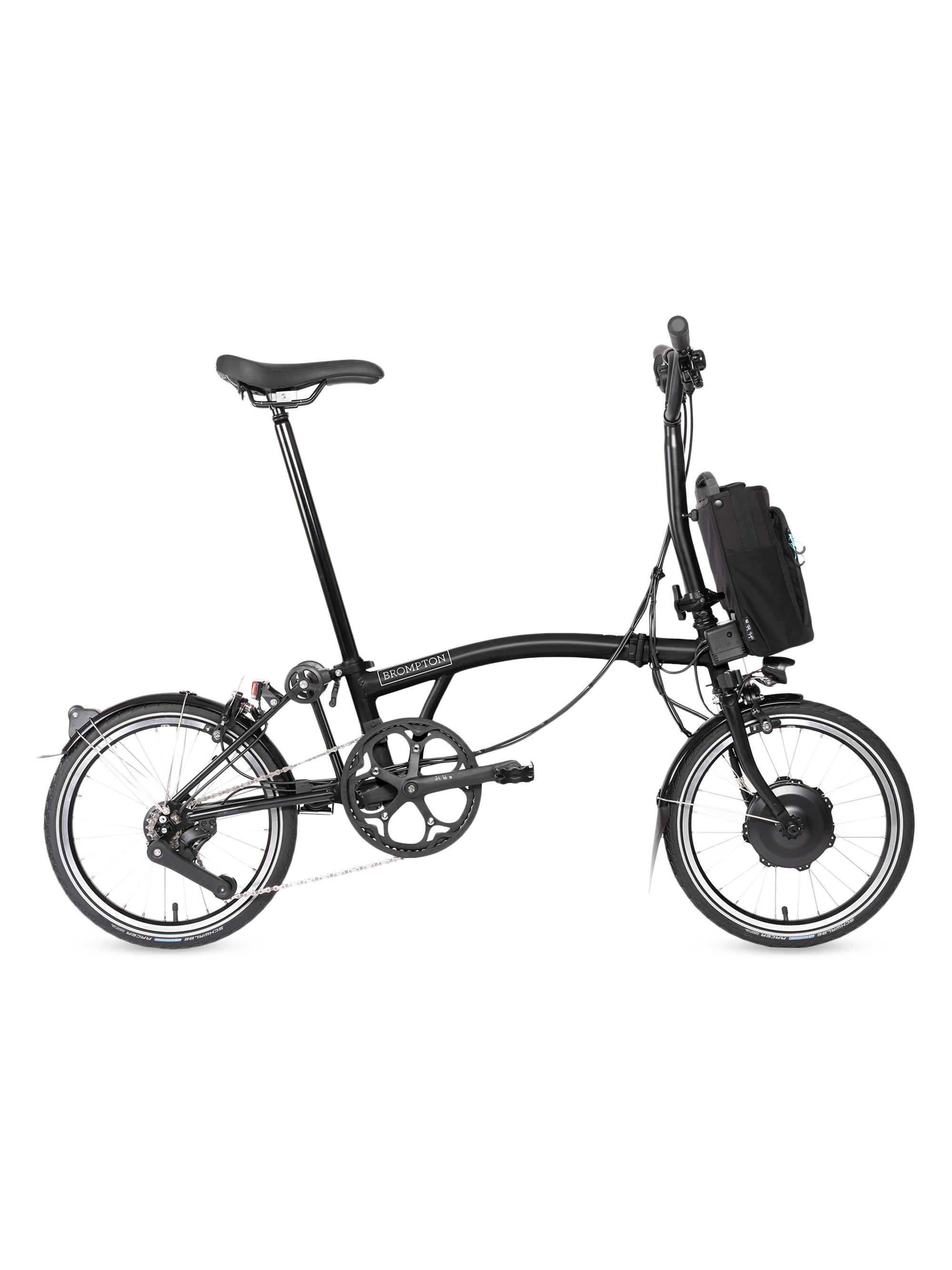 Brompton Bikes Electric C Line 12 Speed Mid Handlebar Folding Bike