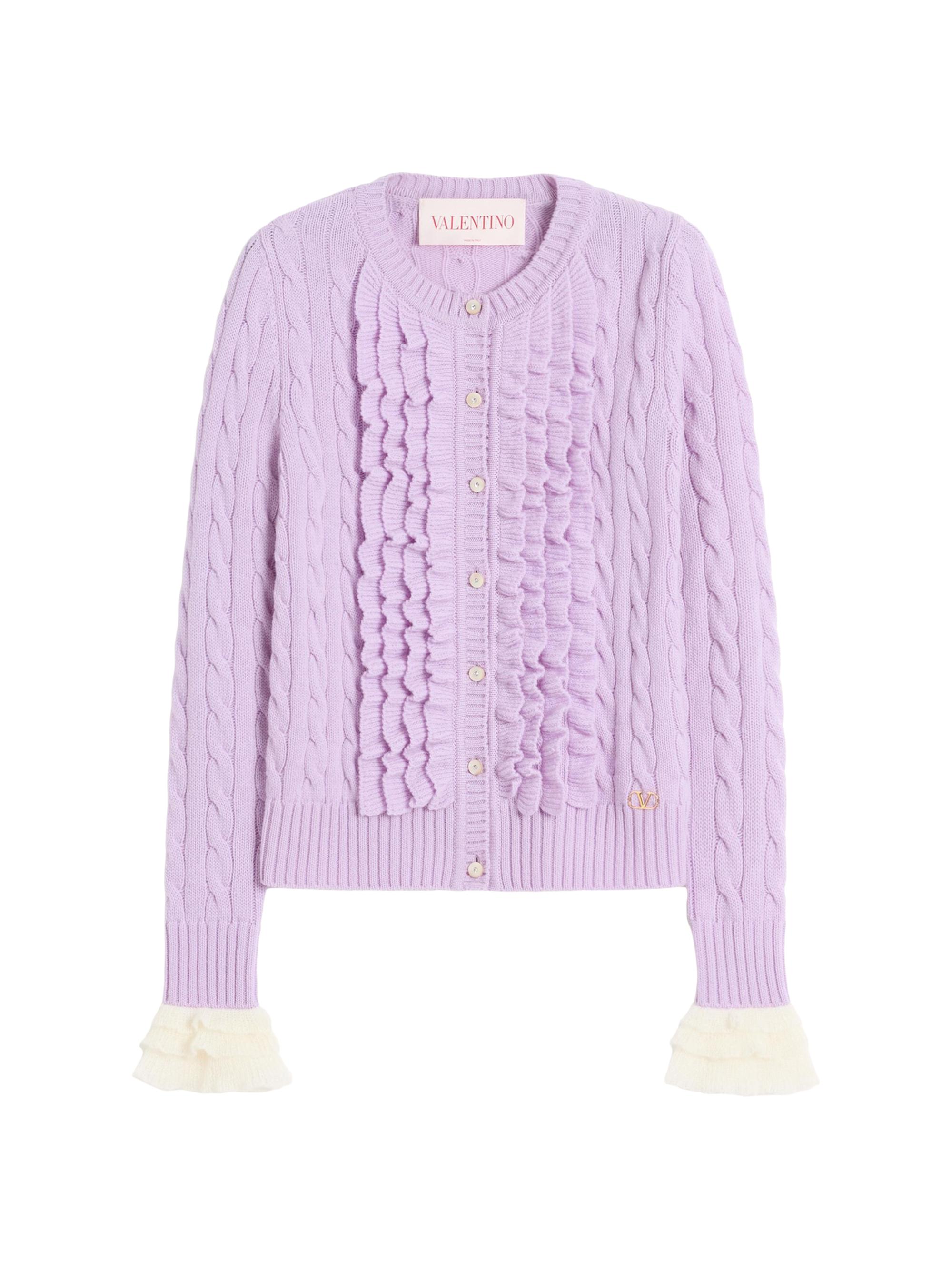 Valentino Garavani Women's Wool Cardigan - Lilac