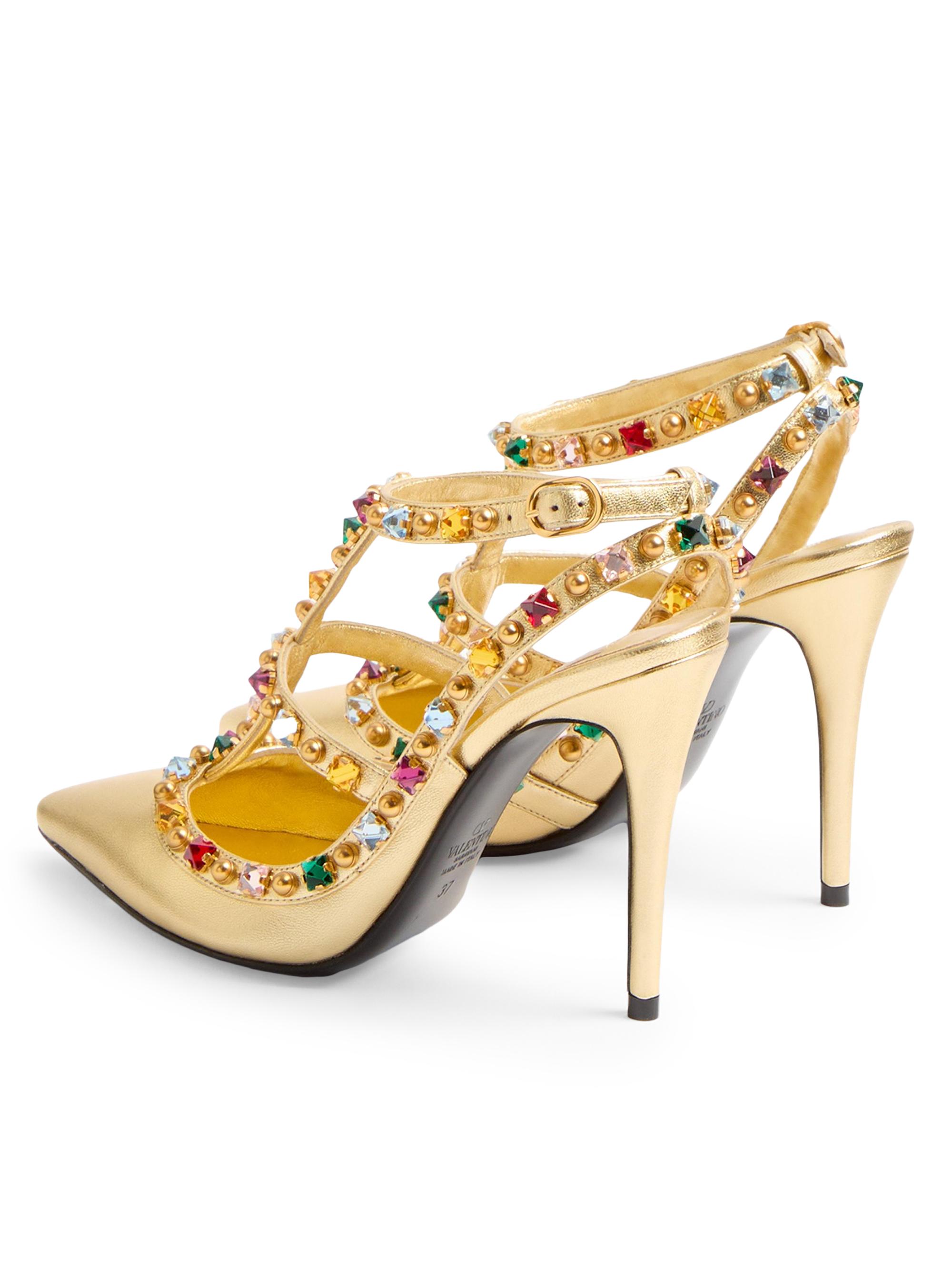 Valentino Garavani Rockstud Décolleté 100MM Pumps in Laminated