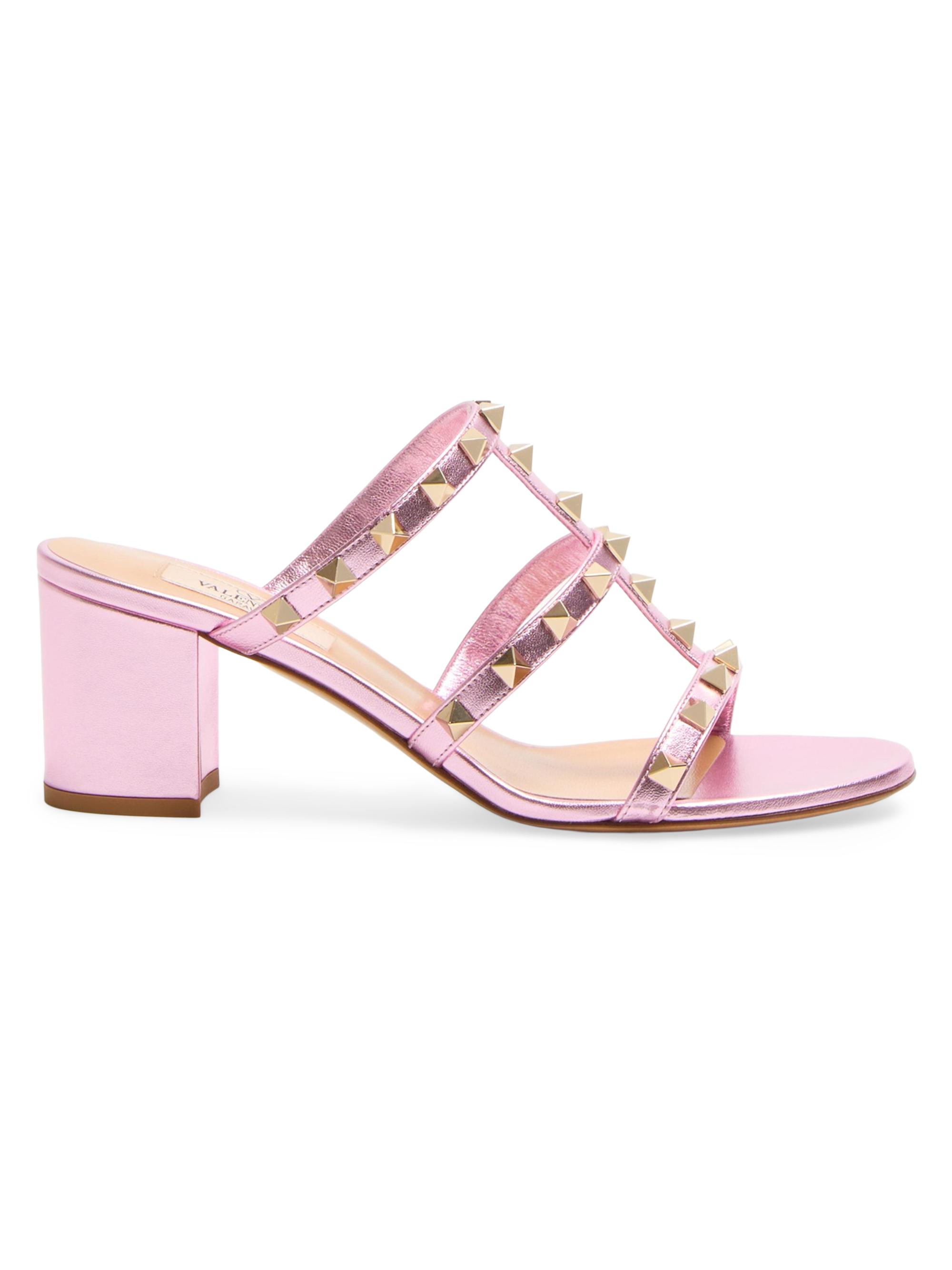 Valentino Garavani County Slide Sandals in 60MM Calfskin with