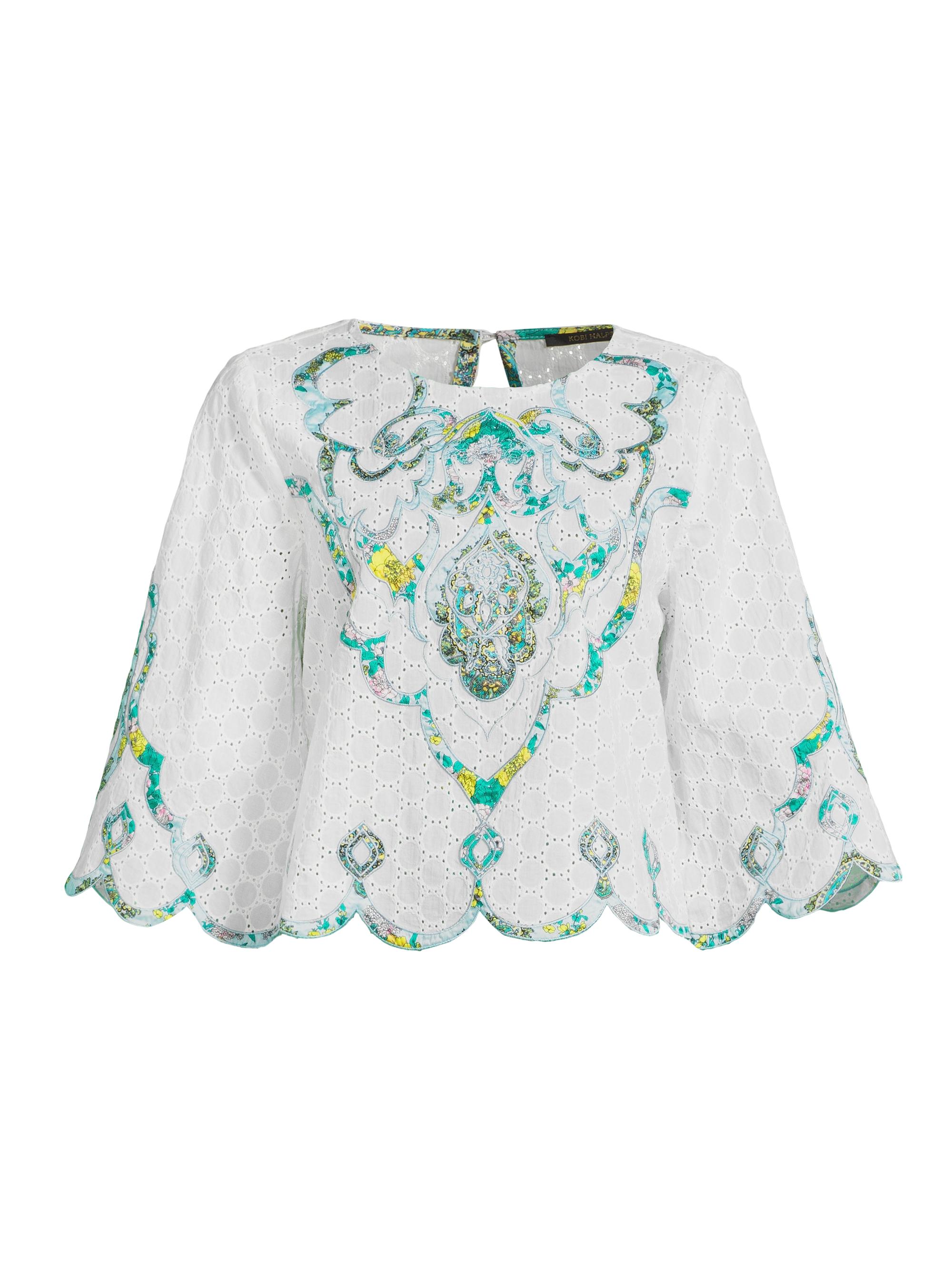 Kobi Halperin Women's Ramona Eyelet Cotton Blouse -  Multi