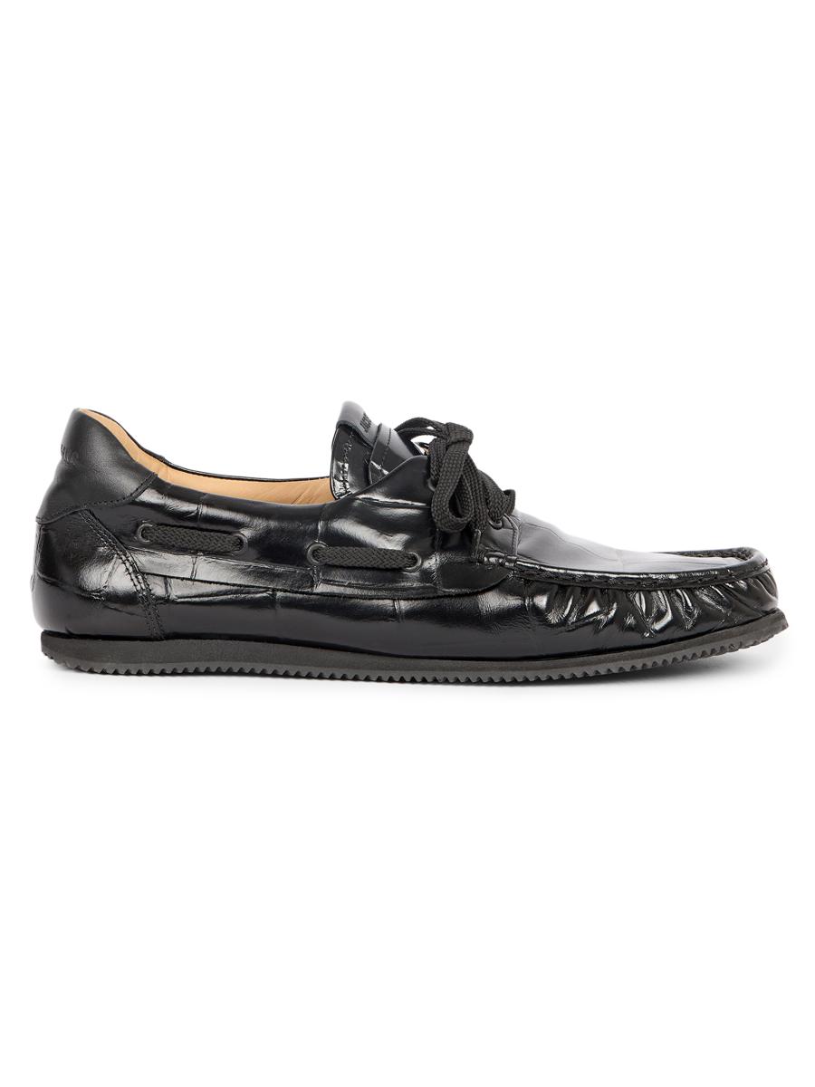 Jacquemus Les Batto Crocodile-Embossed Leather Loafers  display picture 1