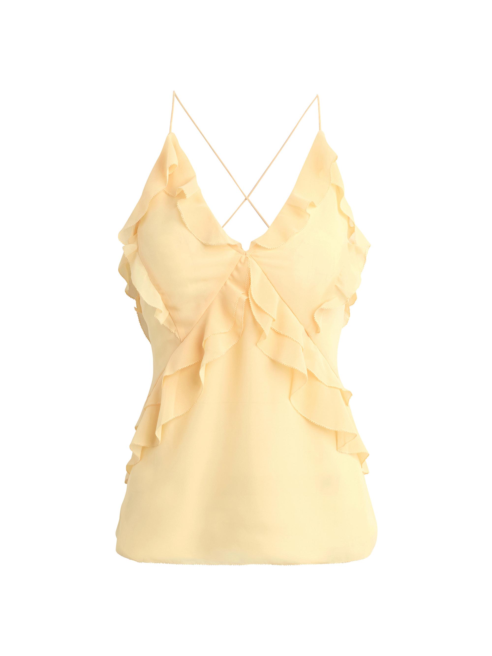 Favorite Daughter Women's The Who Me Ruffled Top - Moonbeam