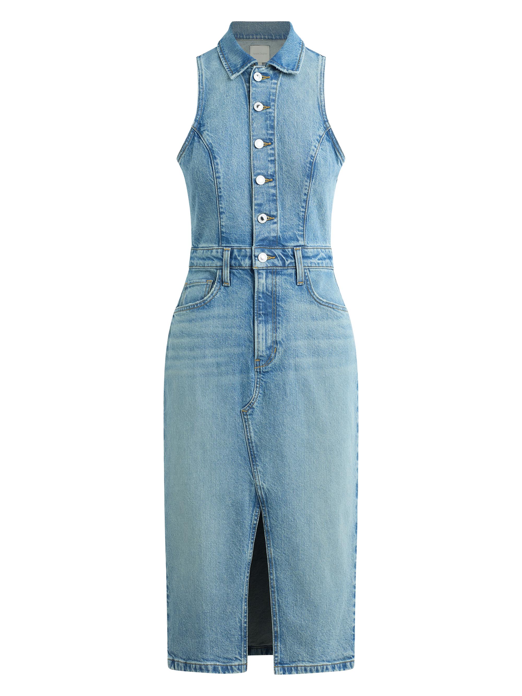 Favorite Daughter Women's The Halter City Denim Midi-Dress - Santa Barbara