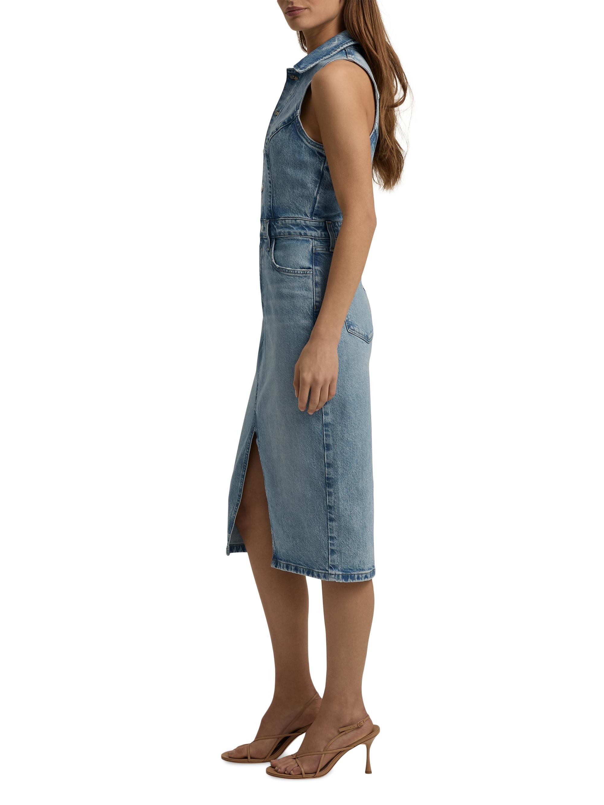 favorite daughter denim dress Favorite Daughter The Halter City Denim Midi-Dress