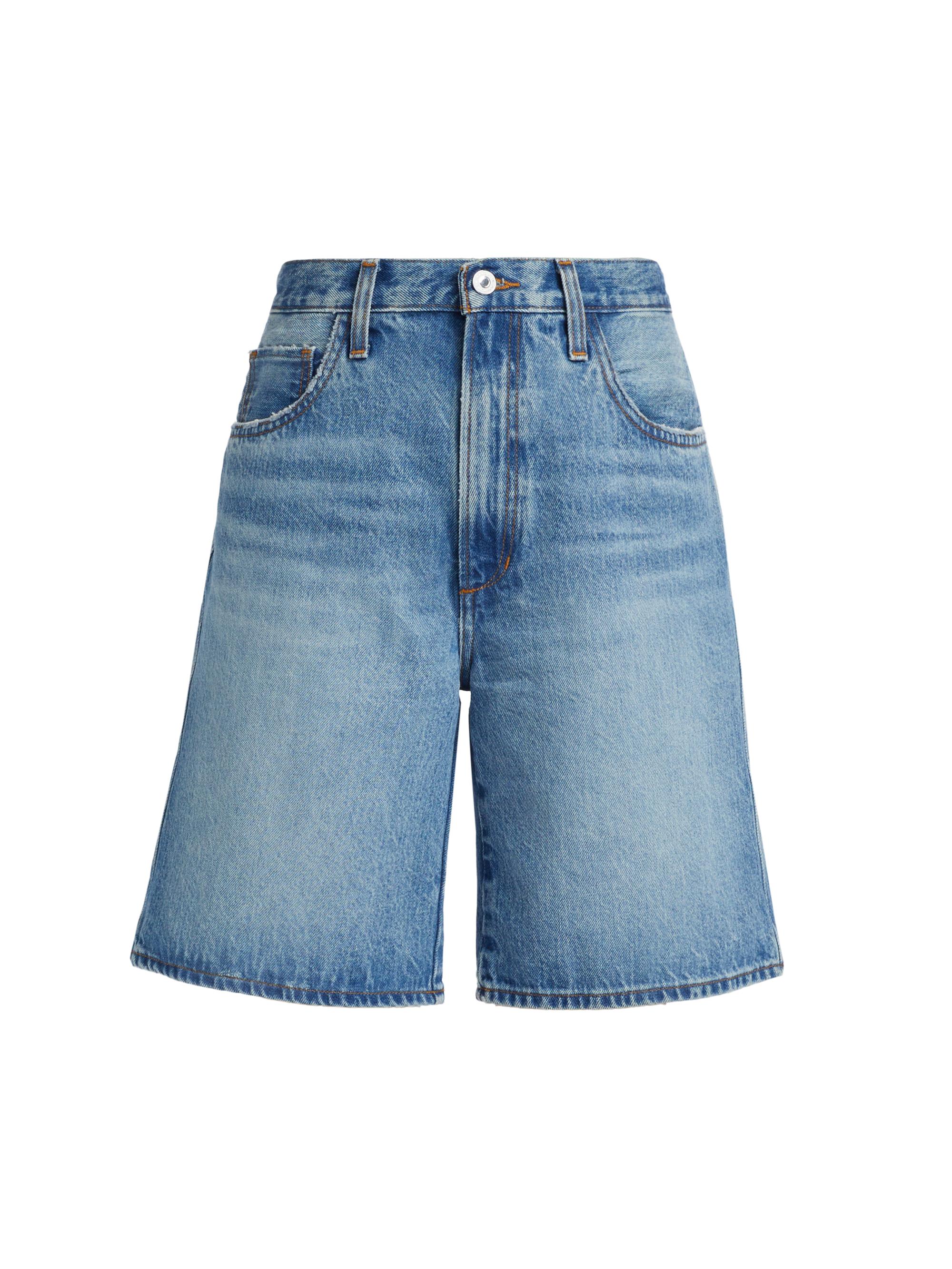 Favorite Daughter Women's The Tommy Denim Low-Rise Bermuda Shorts - Margate
