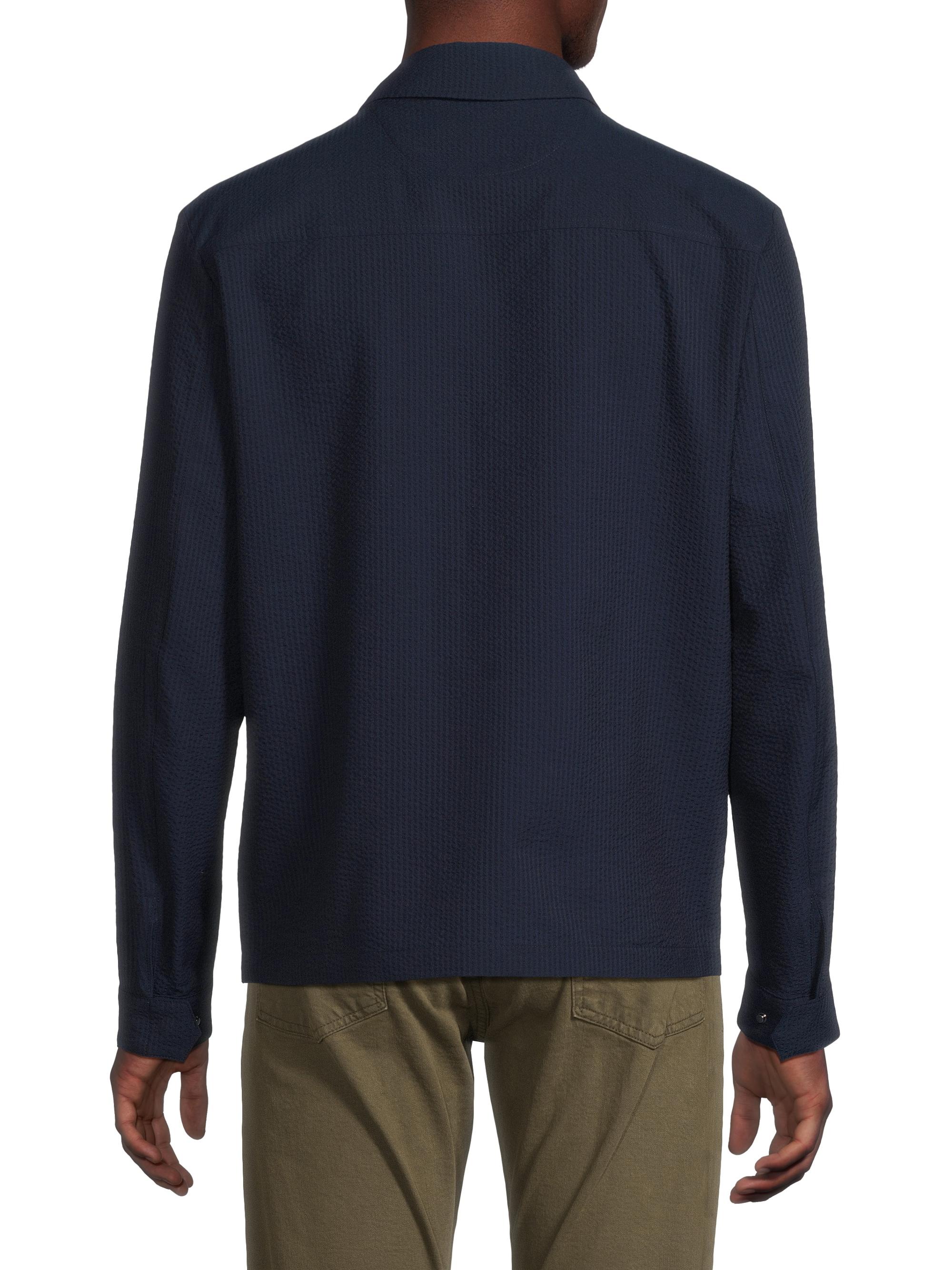 Seersucker Wool-Silk Jacket