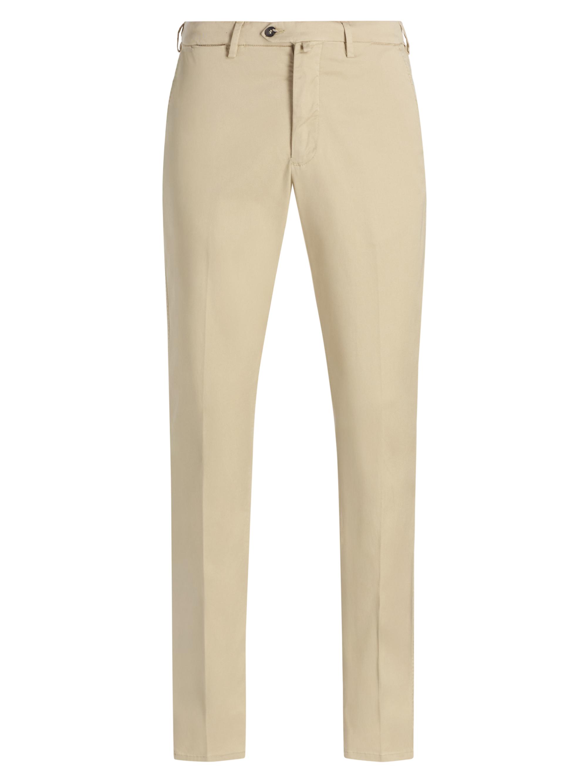 Sartorio Napoli Men's Flat-Front Trousers - Beige