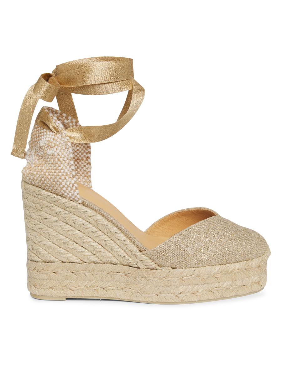Castaã±er Women's Chiara Linen Espadrille Wedges