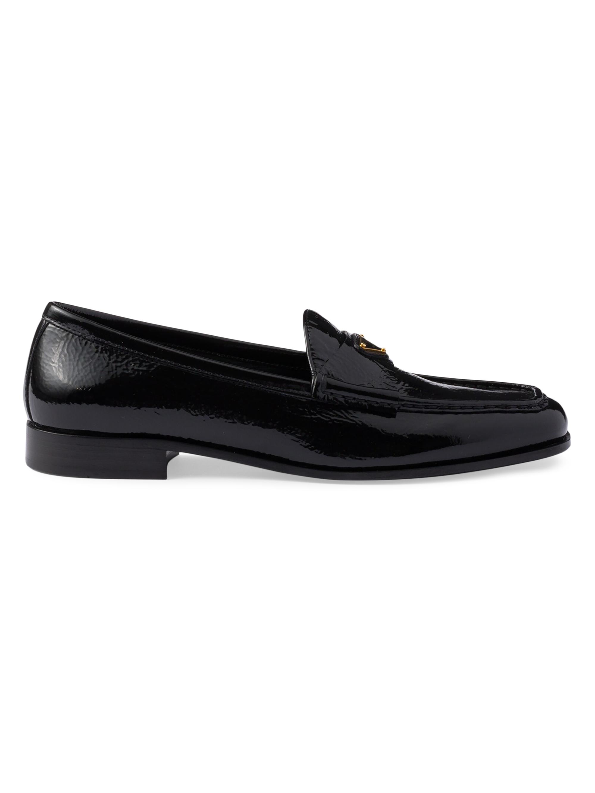Prada Women's Patent Leather Loafers - Black
