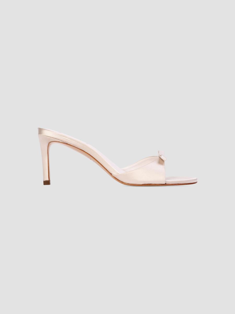Black Suede Studio Albie 65MM Satin Mules | Saks Fifth Avenue