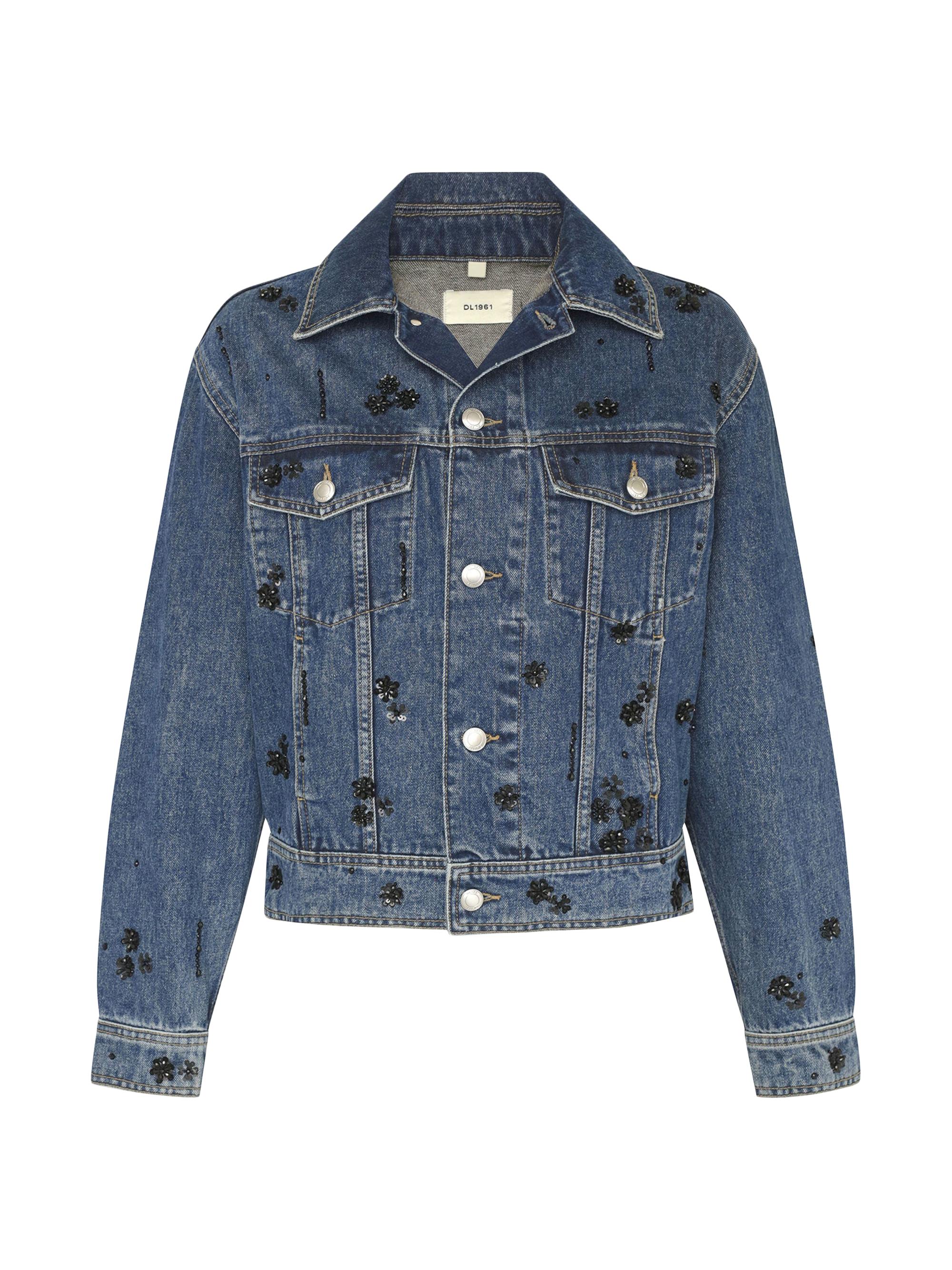 DL1961 Premium Denim Women's Jodie Embellished Denim Jacket - Embellished