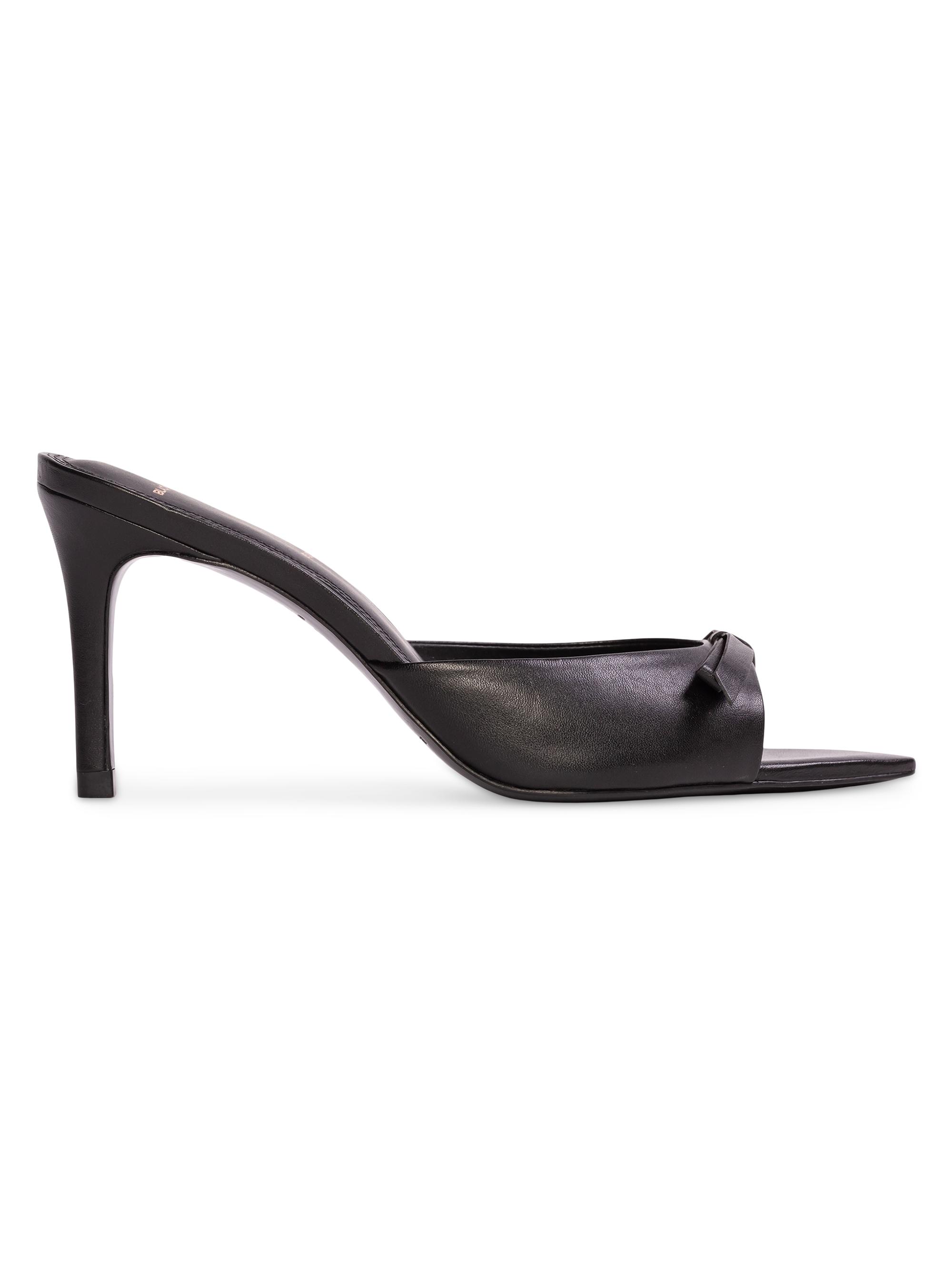 Black Suede Studio Women's Brea Bow 80MM Mules - Black