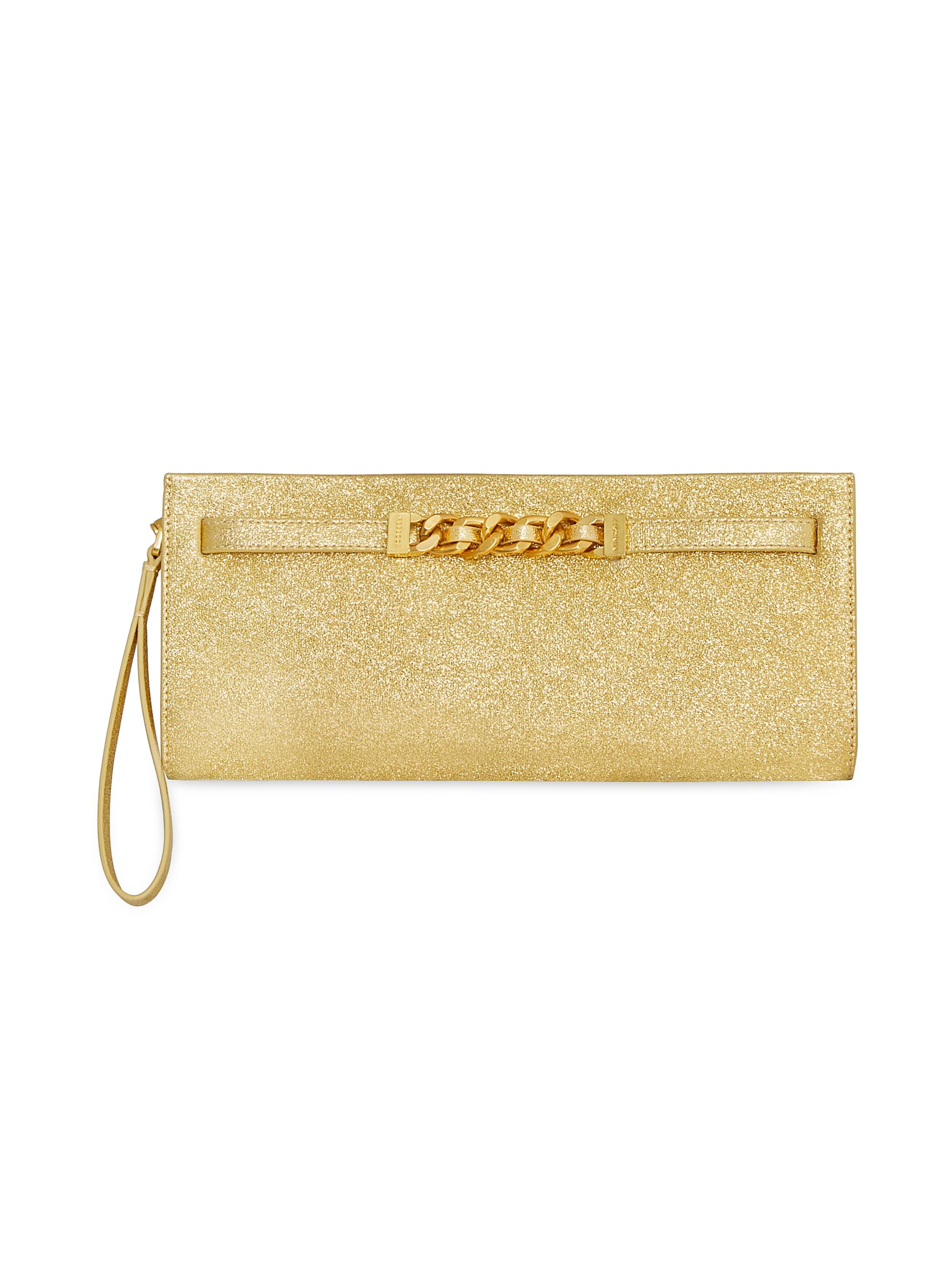 Rebecca Minkoff Women's Curb Link Faux-Leather Clutch - Gold