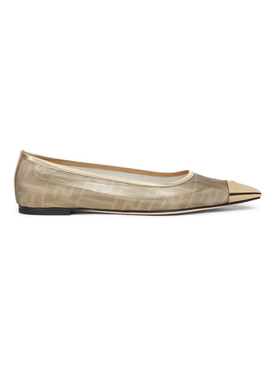 Fendi Colibri FF Logo Mesh Ballet Flats | Saks Fifth Avenue