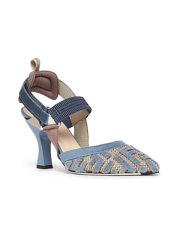 Shop Fendi Colibrì 85MM FF Logo Slingback Pumps | Saks Fifth Shop Fendi Colibrì 85MM FF Logo Slingback Pumps | Saks Fifth