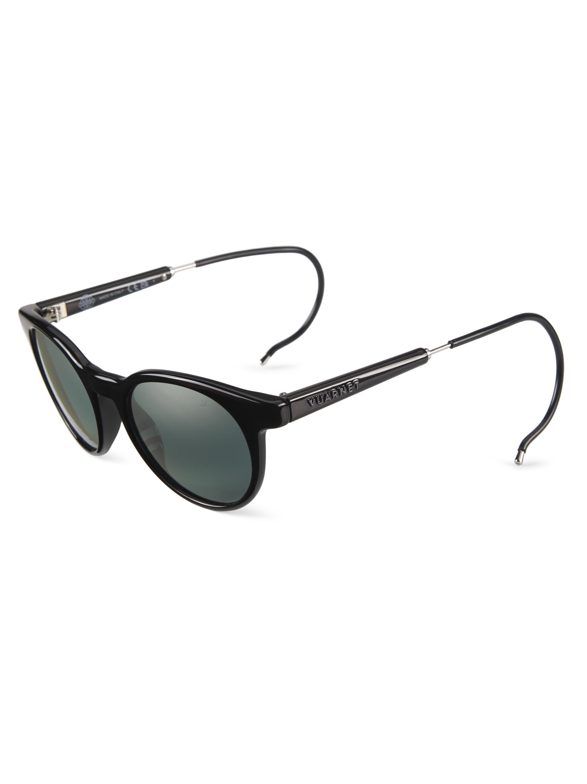 Vuarnet Men's Lifestyle 55MM Round Sunglasses - Black Grey