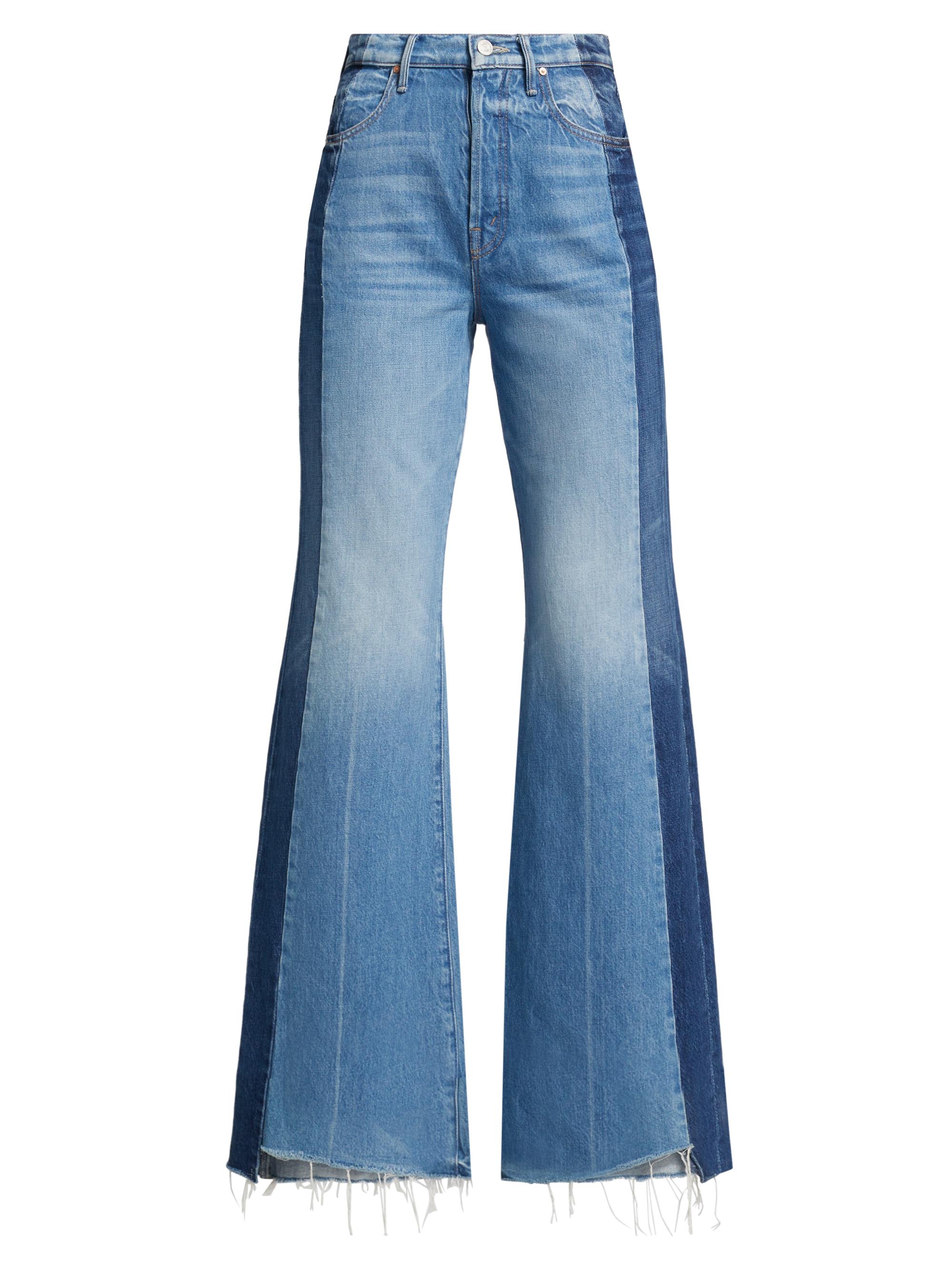 Mother The Tux Sidestepper Sneak Fray Jeans | Saks Fifth Avenue