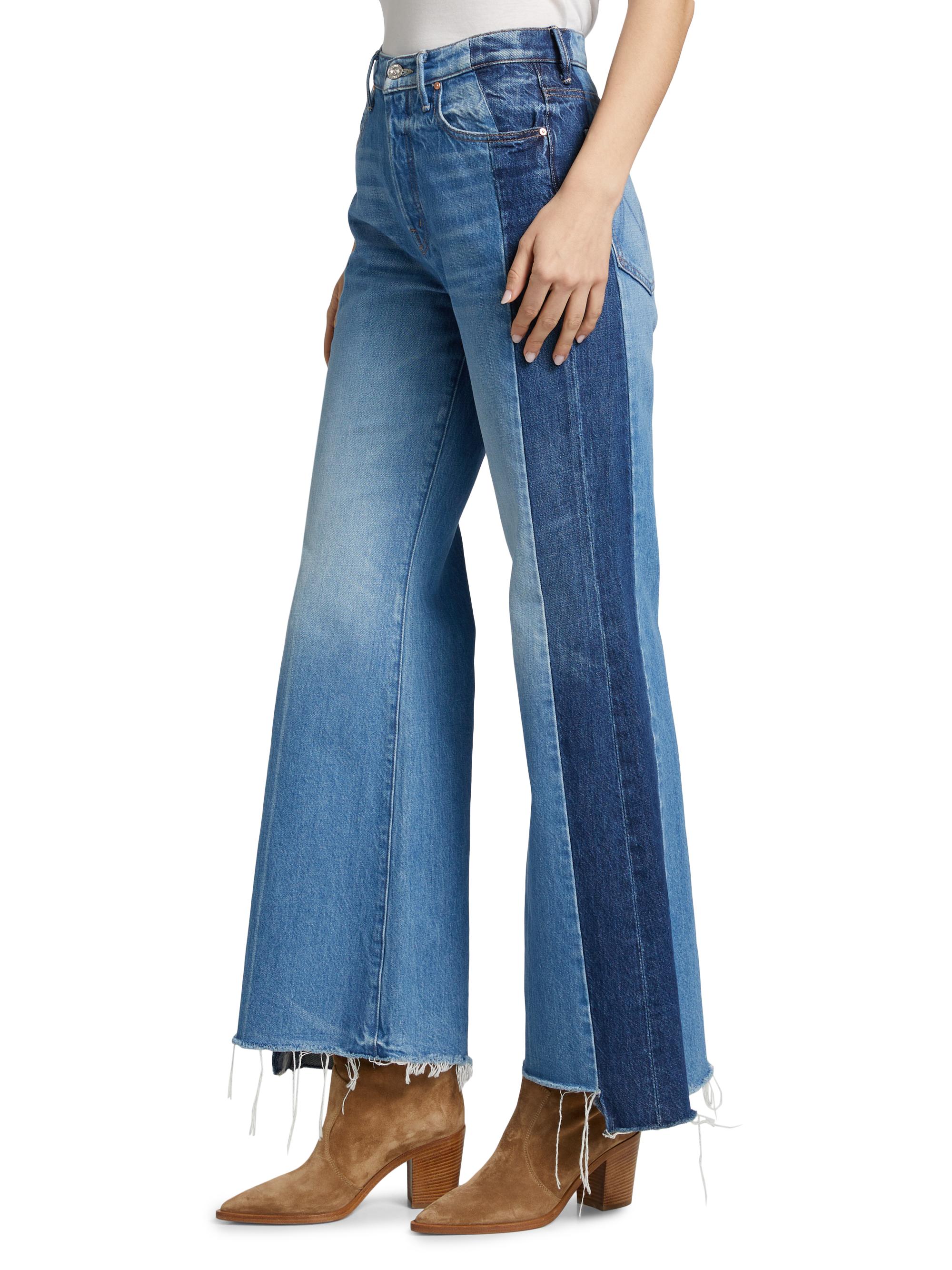 momページ Mother The Tux Sidestepper Sneak Fray Jeans | Saks Fifth Avenue