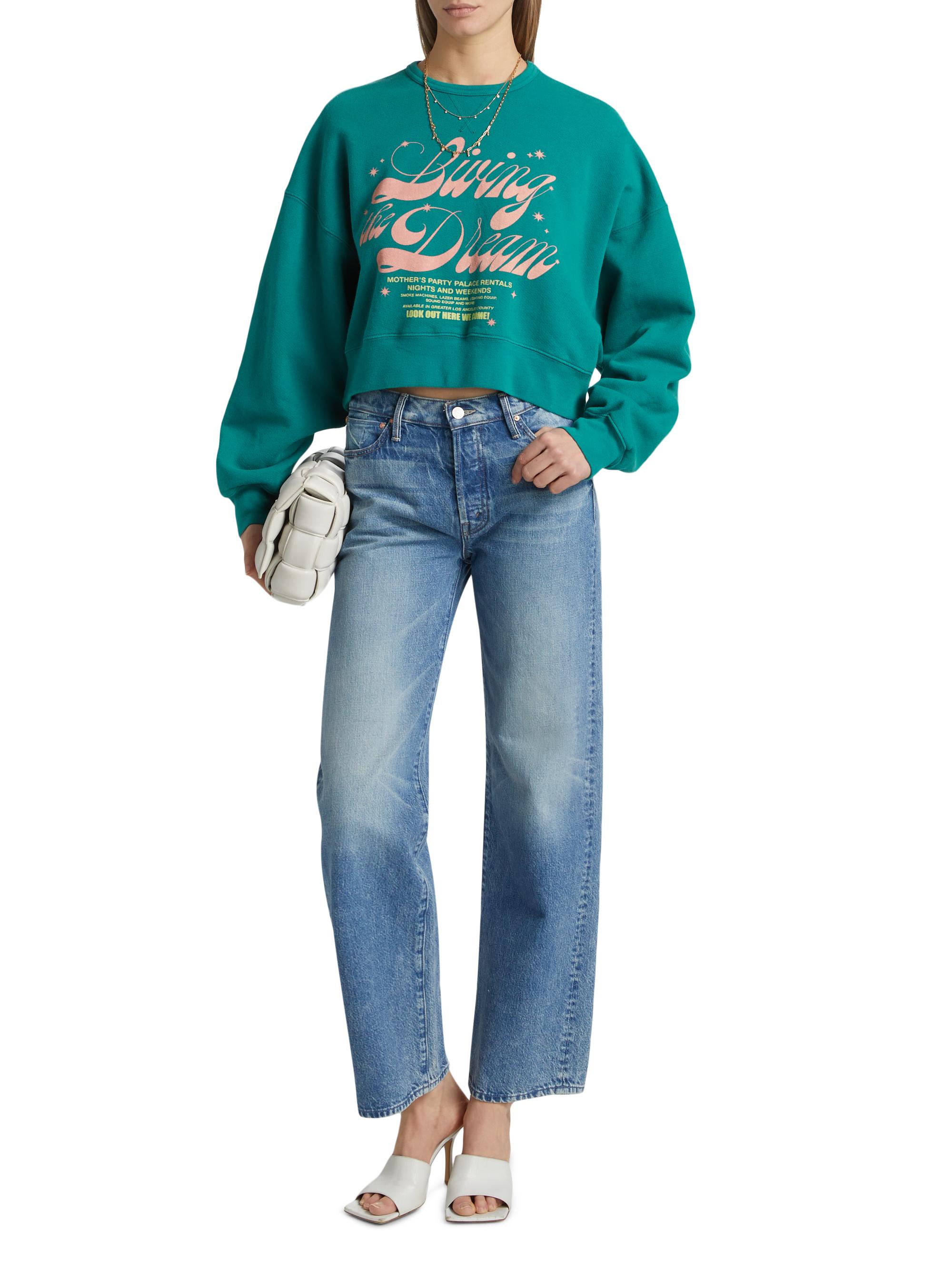 Mother The Dodger Sneak High-Rise Wide-Leg Jeans | Saks Fifth Avenue