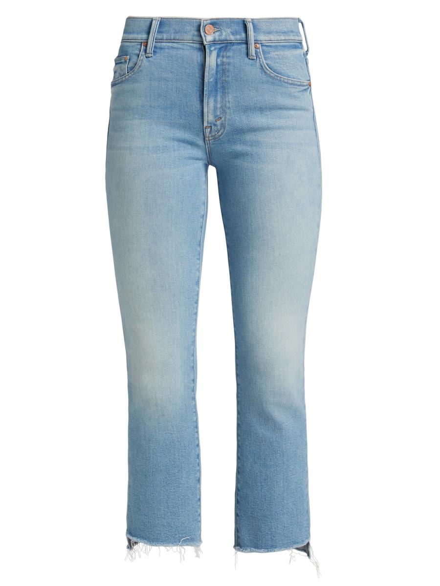 Mother The Insider Step Fray Low-Rise Stretch Crop Jeans