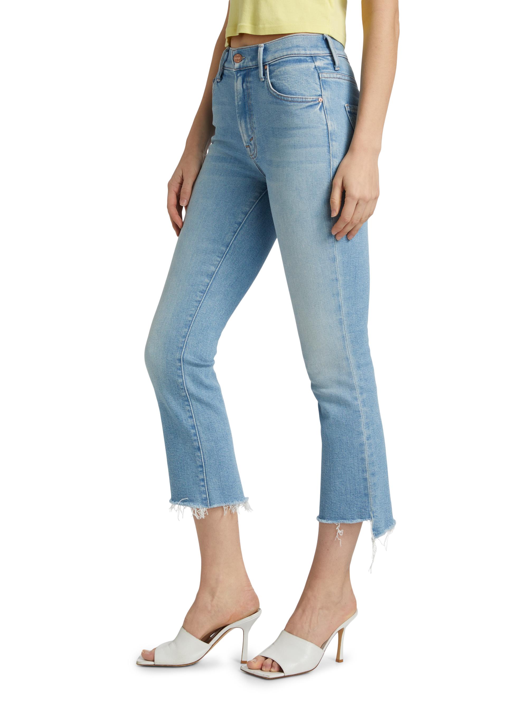 Mother The Insider Step Fray Low-Rise Stretch Crop Jeans