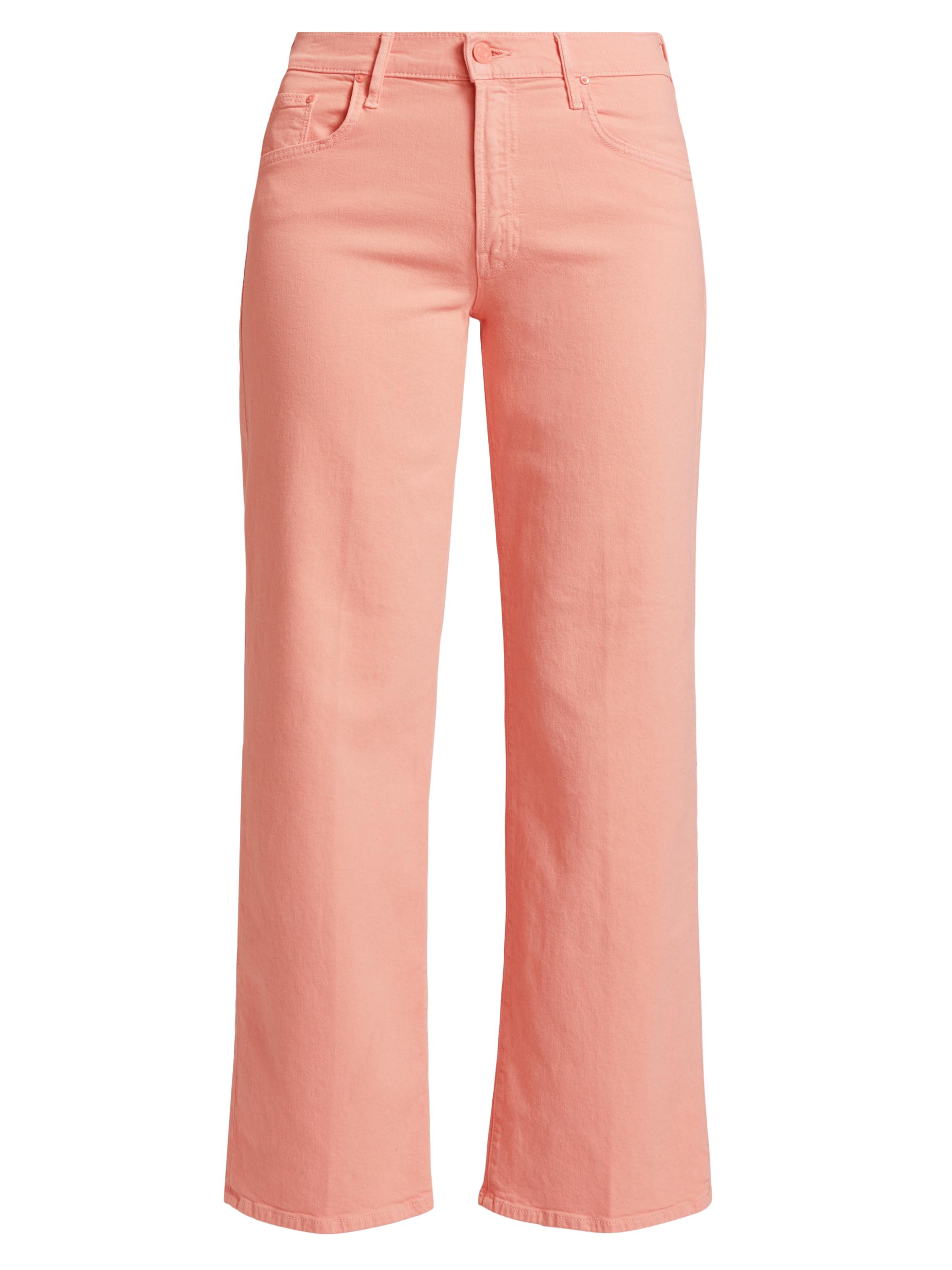 Mother Women's Maven Mid-Rise Ankle Straight Pants - Long Time Candle Light Peach