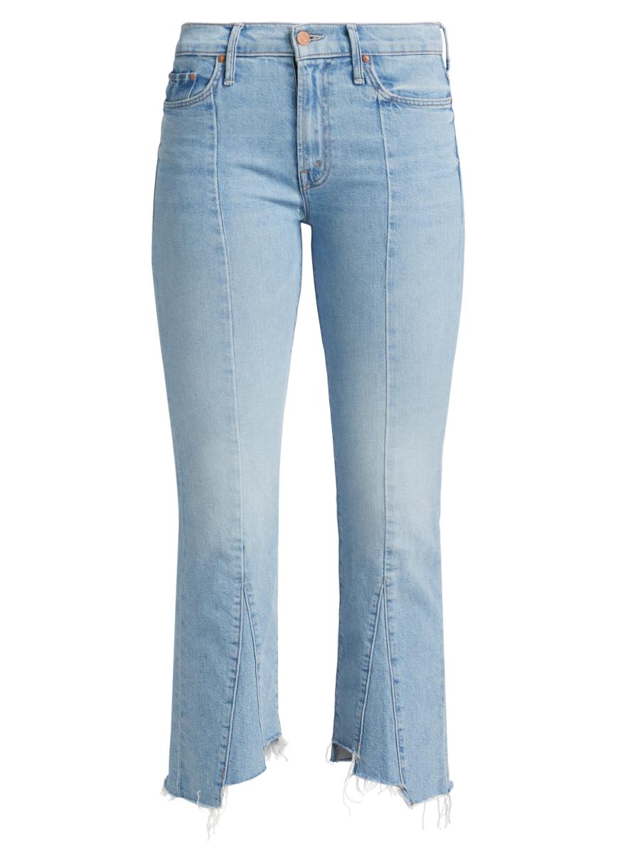 Mother The Insider Pointy Fray Low-Rise Stretch Crop Jeans