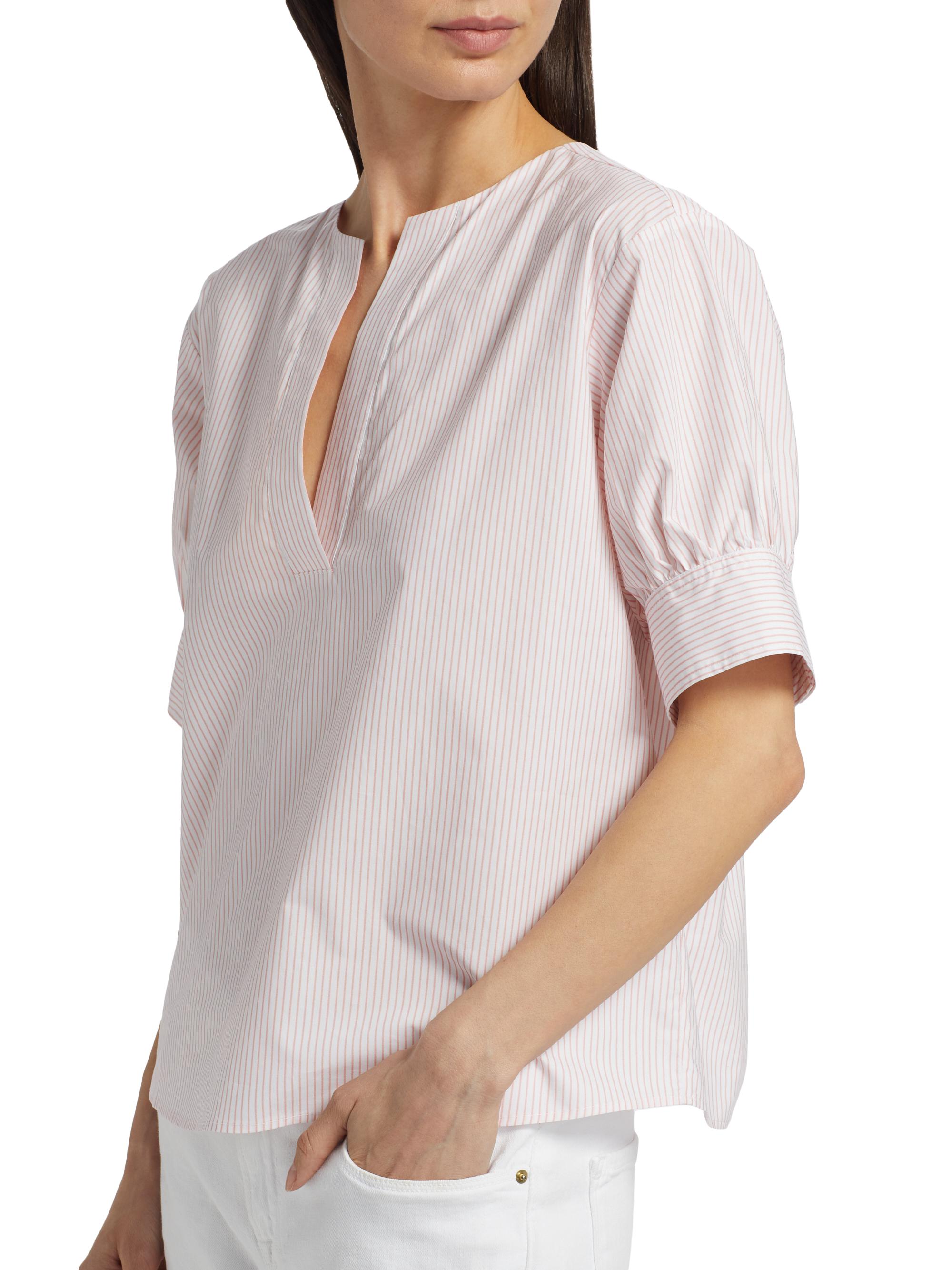 V-Neck Popover Cotton Top