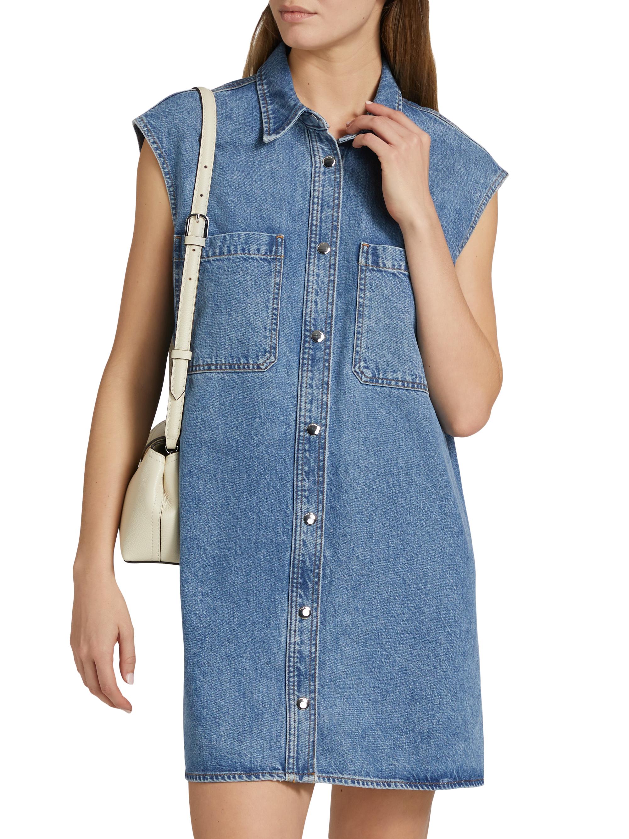 white christmas dresses Denim Dress with Button Down and Tie Waist – Simply Dixie Boutique Medium main image 1