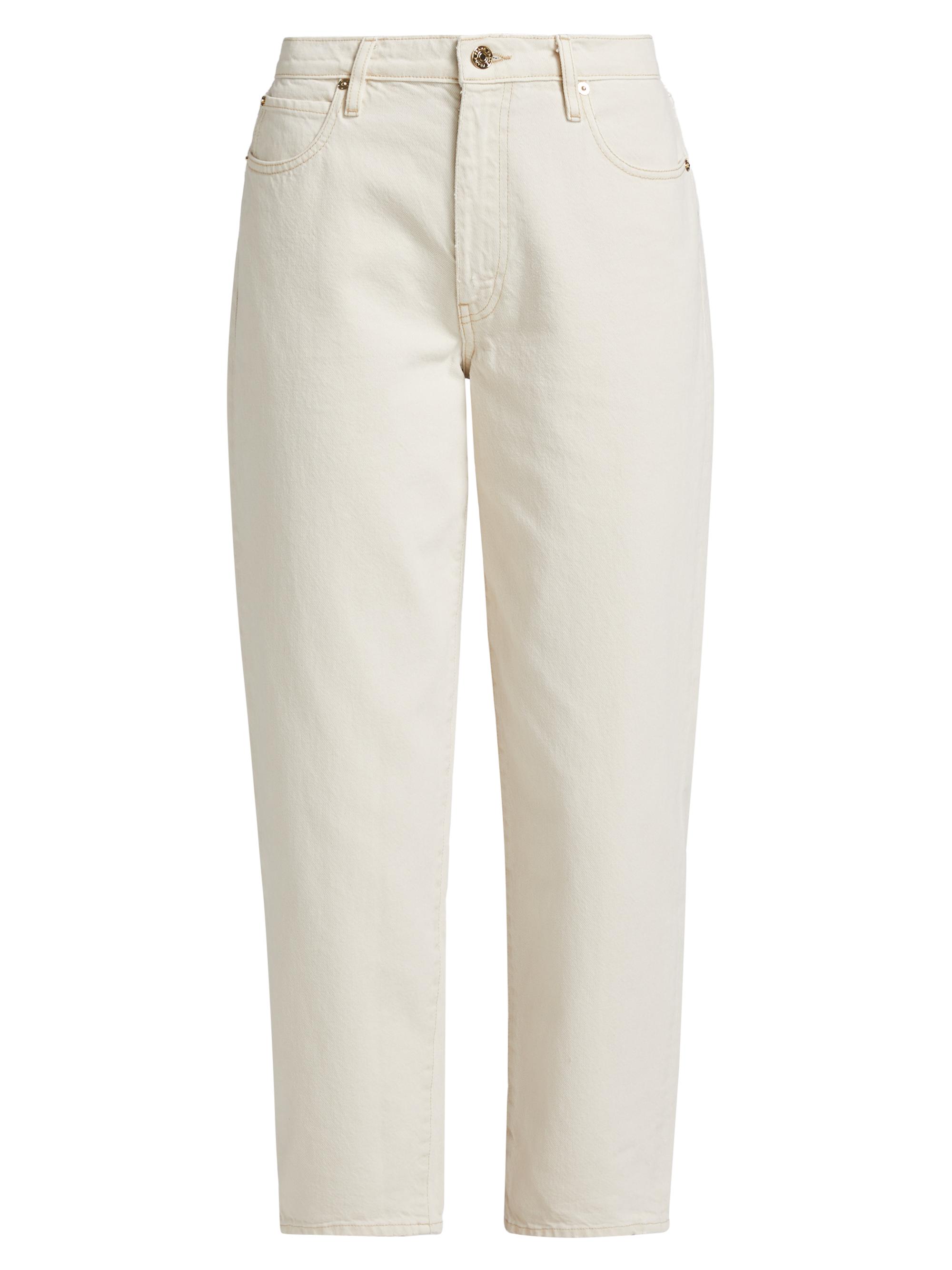 FRAME Women's The Candle Twill Cotton Ankle Pants - Butter