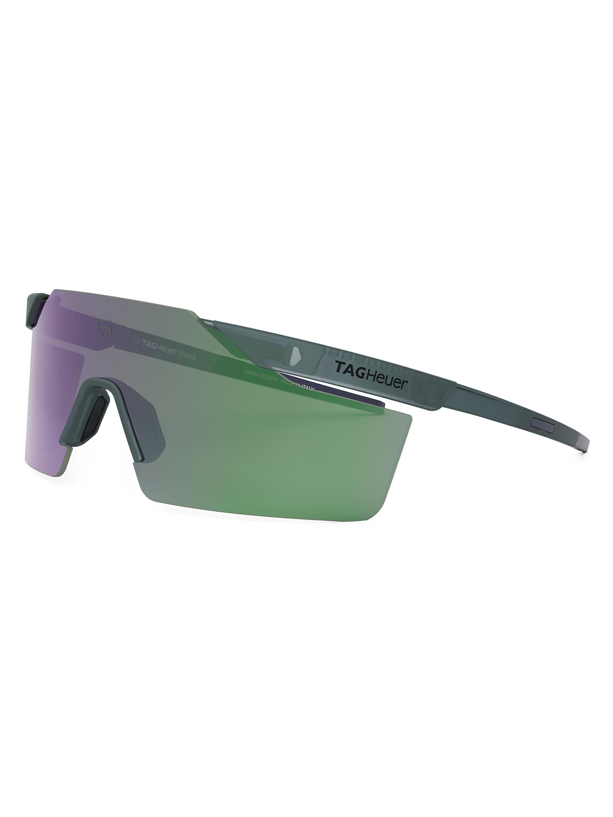 TAG Heuer Men's Shield 149MM Mask Sunglasses - Blue Green