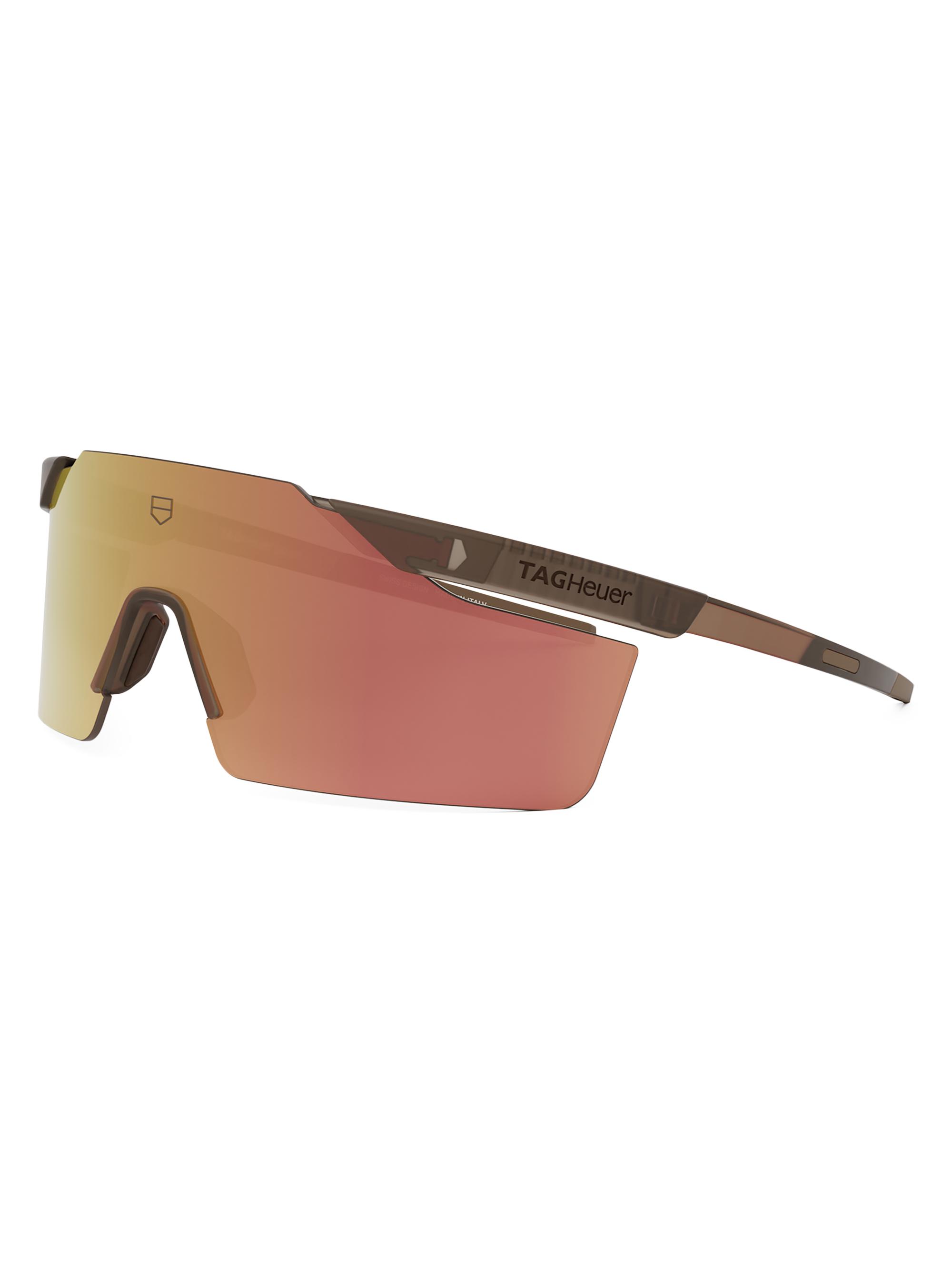 TAG Heuer Men's Shield 149MM Mask Sunglasses - Brown Orange | Thumbnail 9