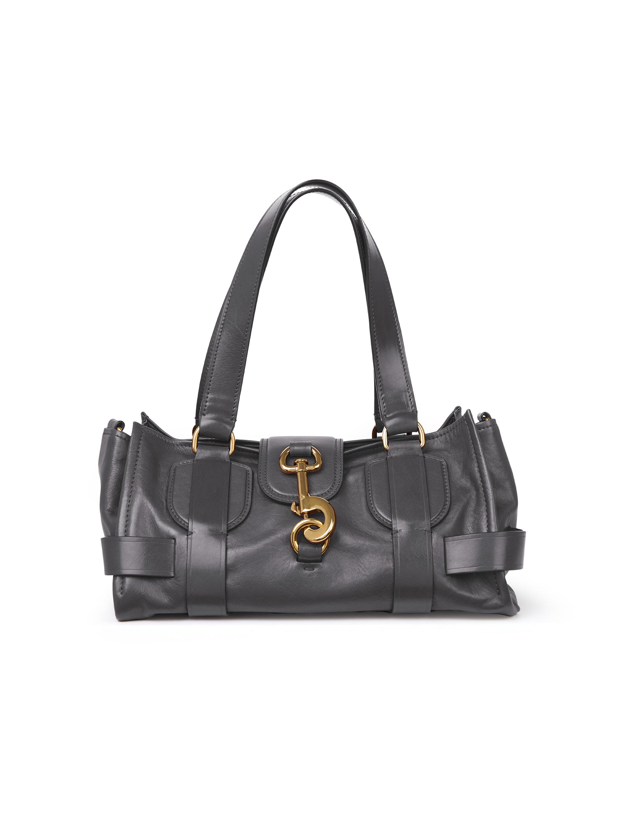 Chloé Women's Kerala 25 Leather Top Handle Bag - Black Navy